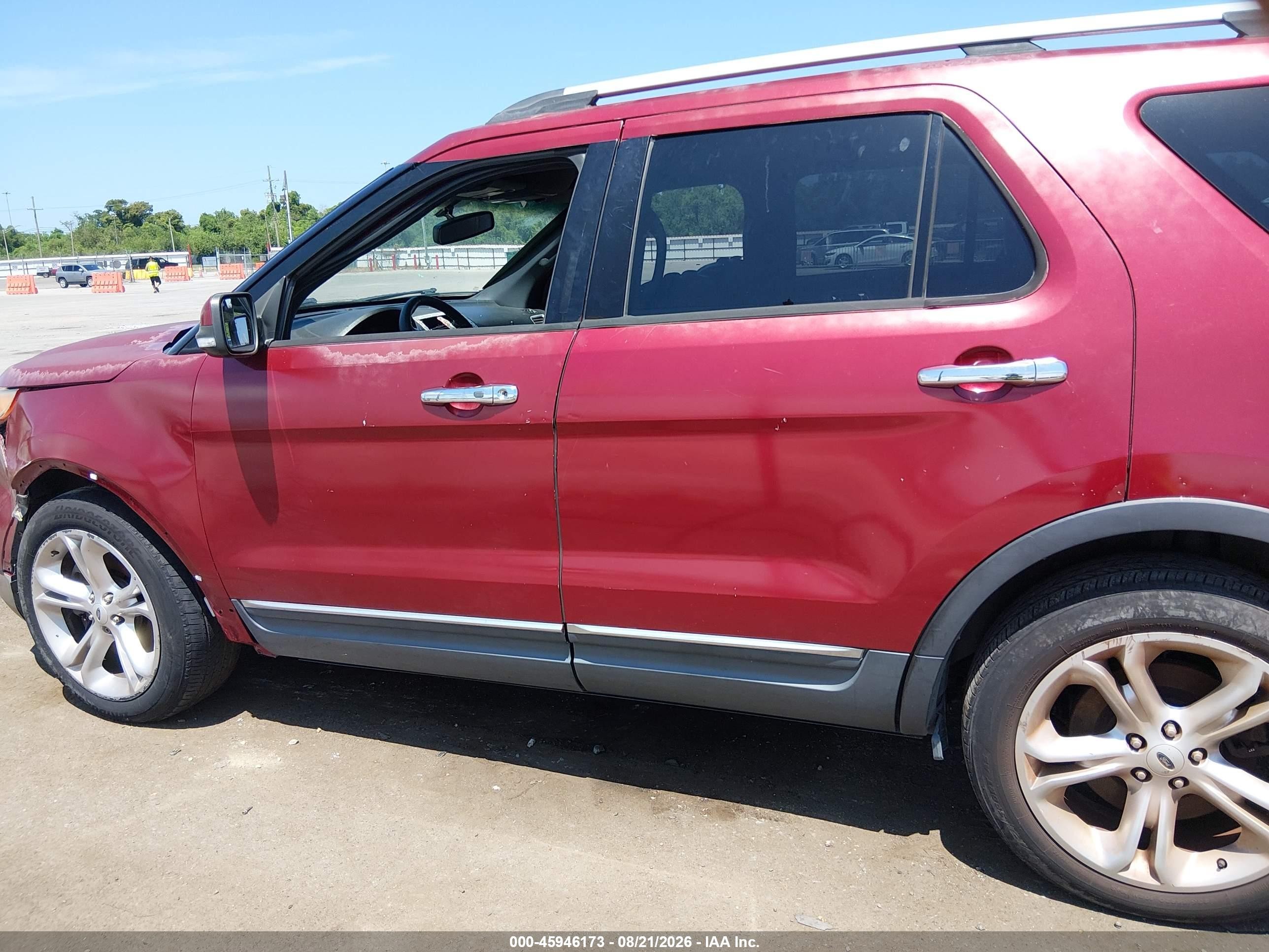2014 Ford Explorer Limited Red vin: 1FM5K7F85EGA55768