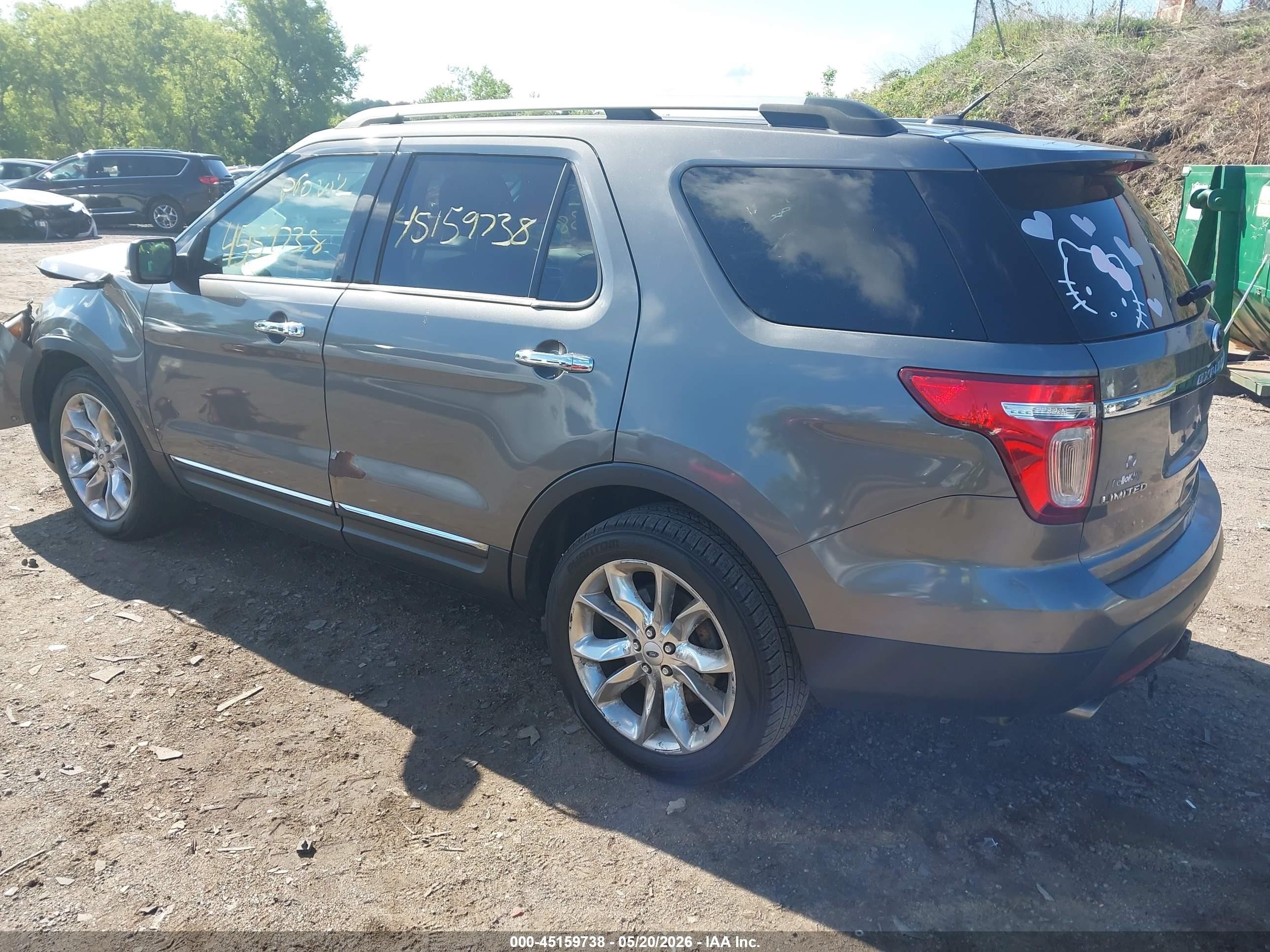 2014 Ford Explorer Limited Gray vin: 1FM5K7F85EGB15869