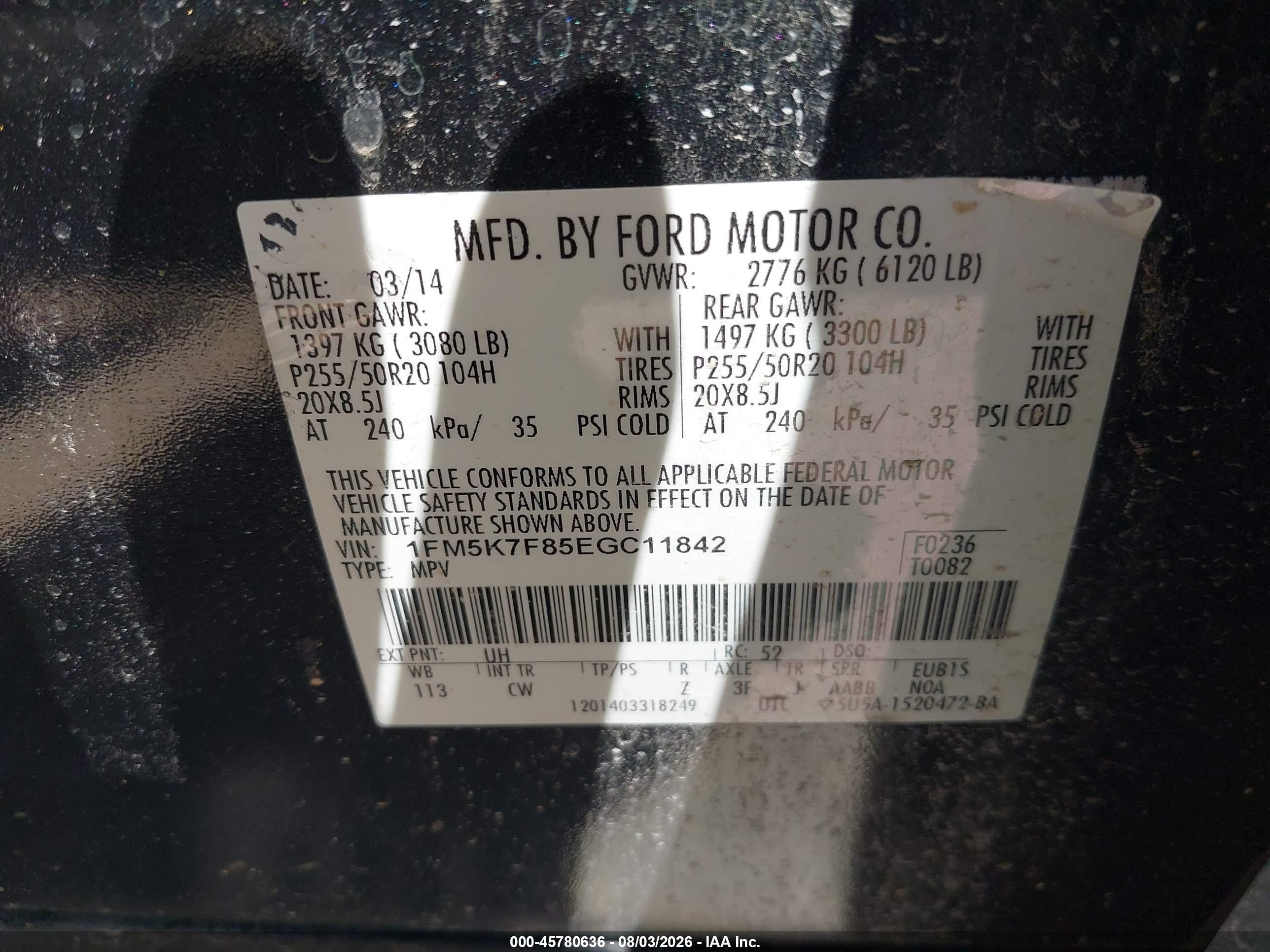 2014 Ford Explorer Limited Black vin: 1FM5K7F85EGC11842