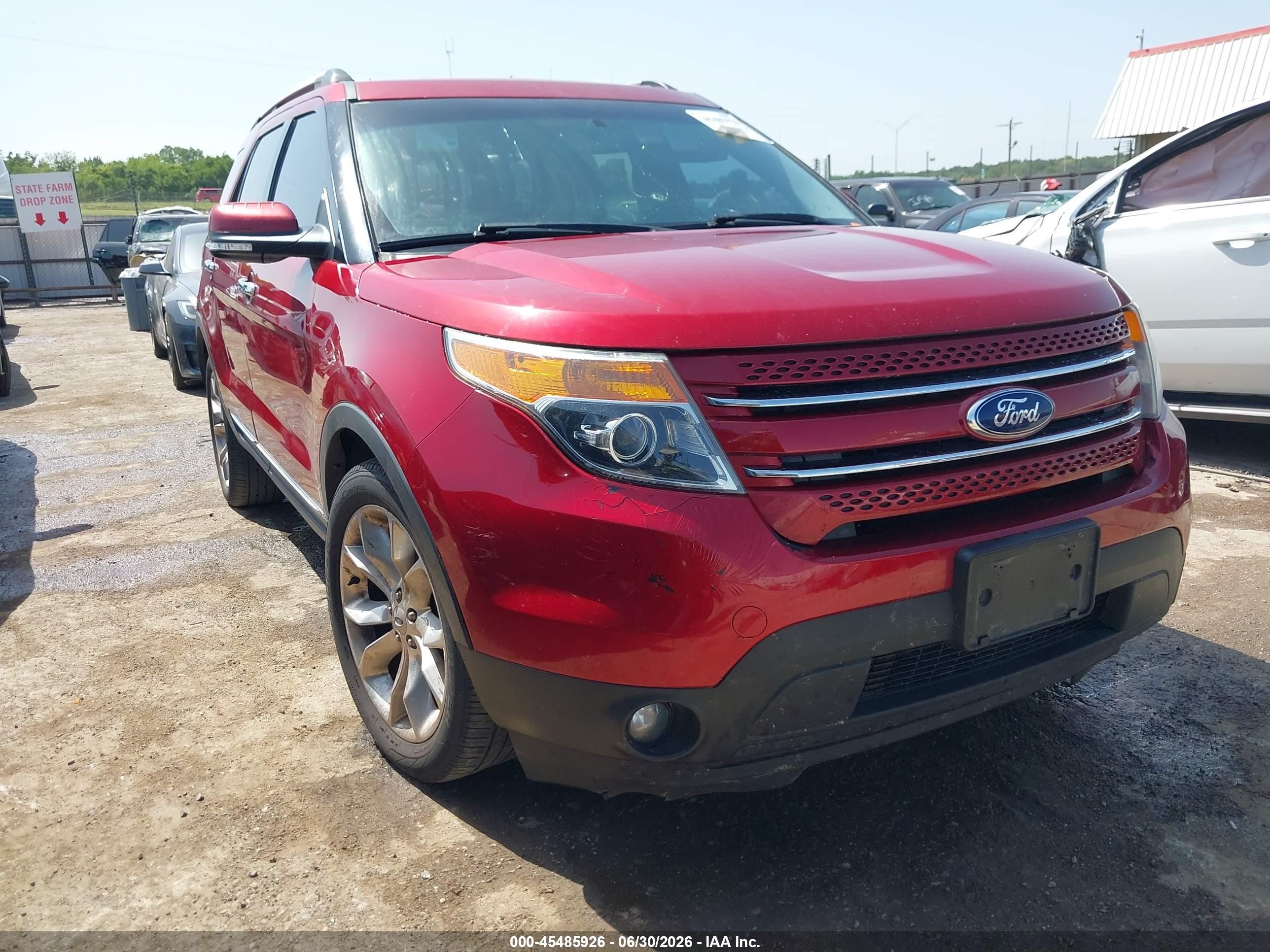 2014 Ford Explorer Limited Red vin: 1FM5K7F85EGC35283