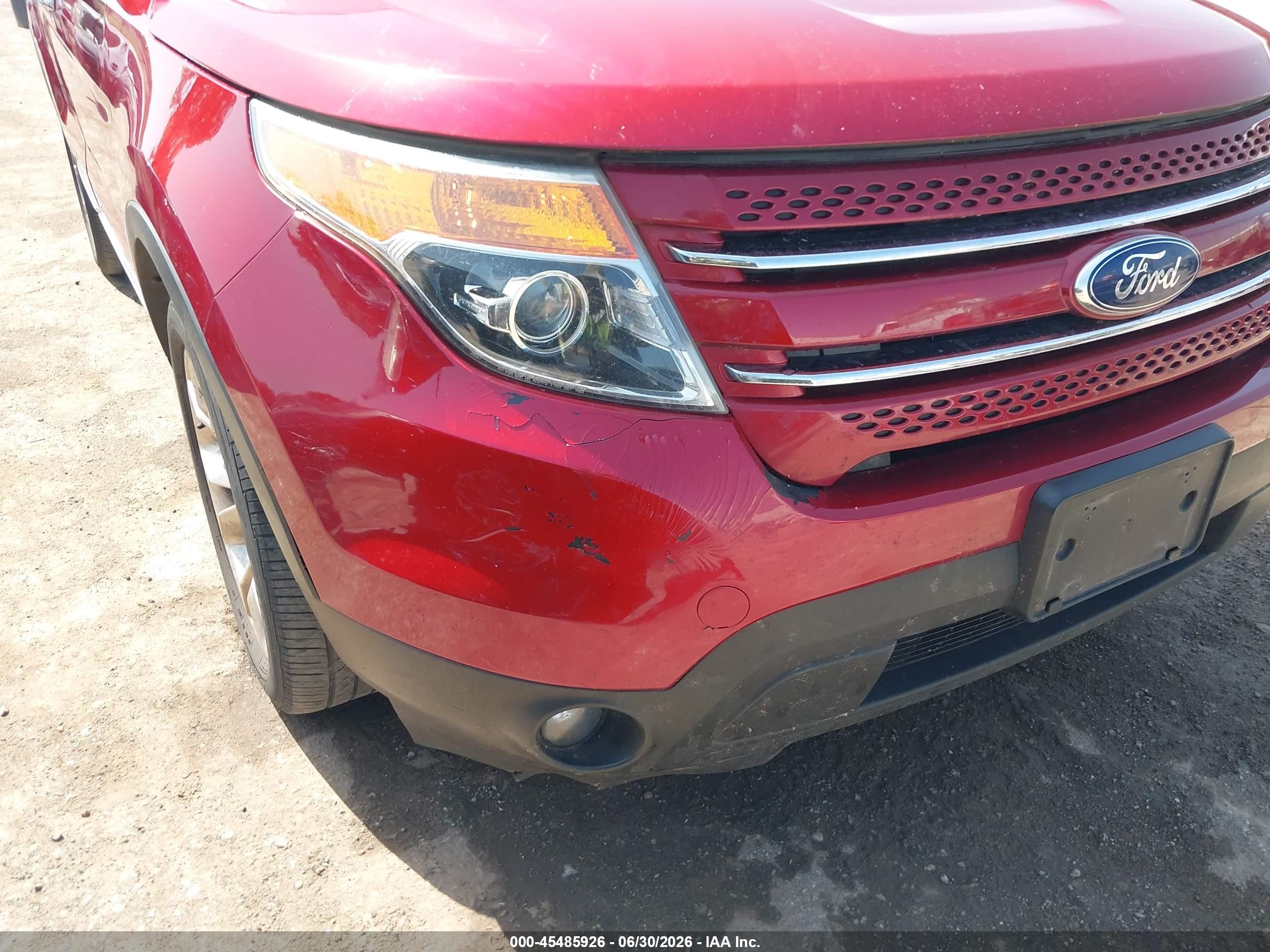 2014 Ford Explorer Limited Red vin: 1FM5K7F85EGC35283