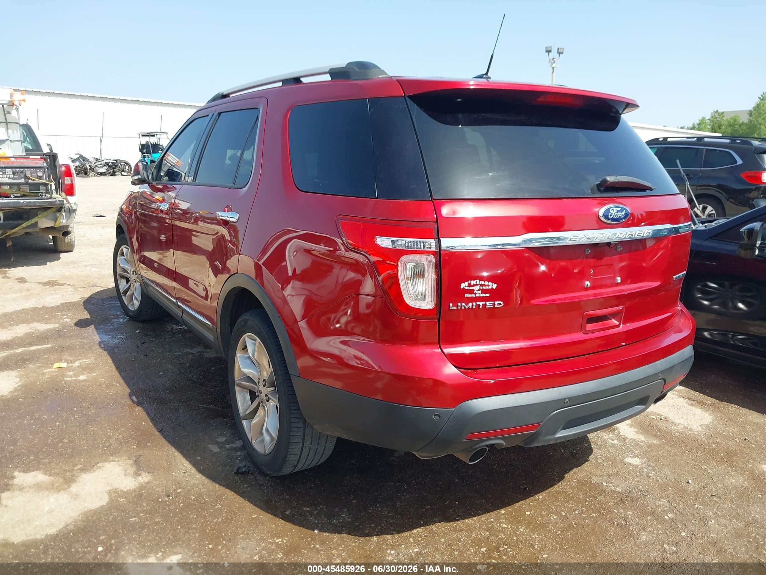2014 Ford Explorer Limited Red vin: 1FM5K7F85EGC35283
