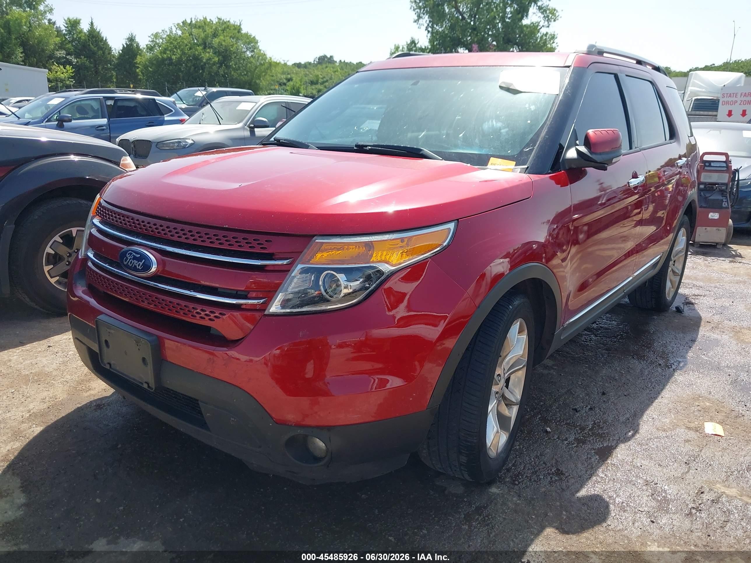 2014 Ford Explorer Limited Red vin: 1FM5K7F85EGC35283