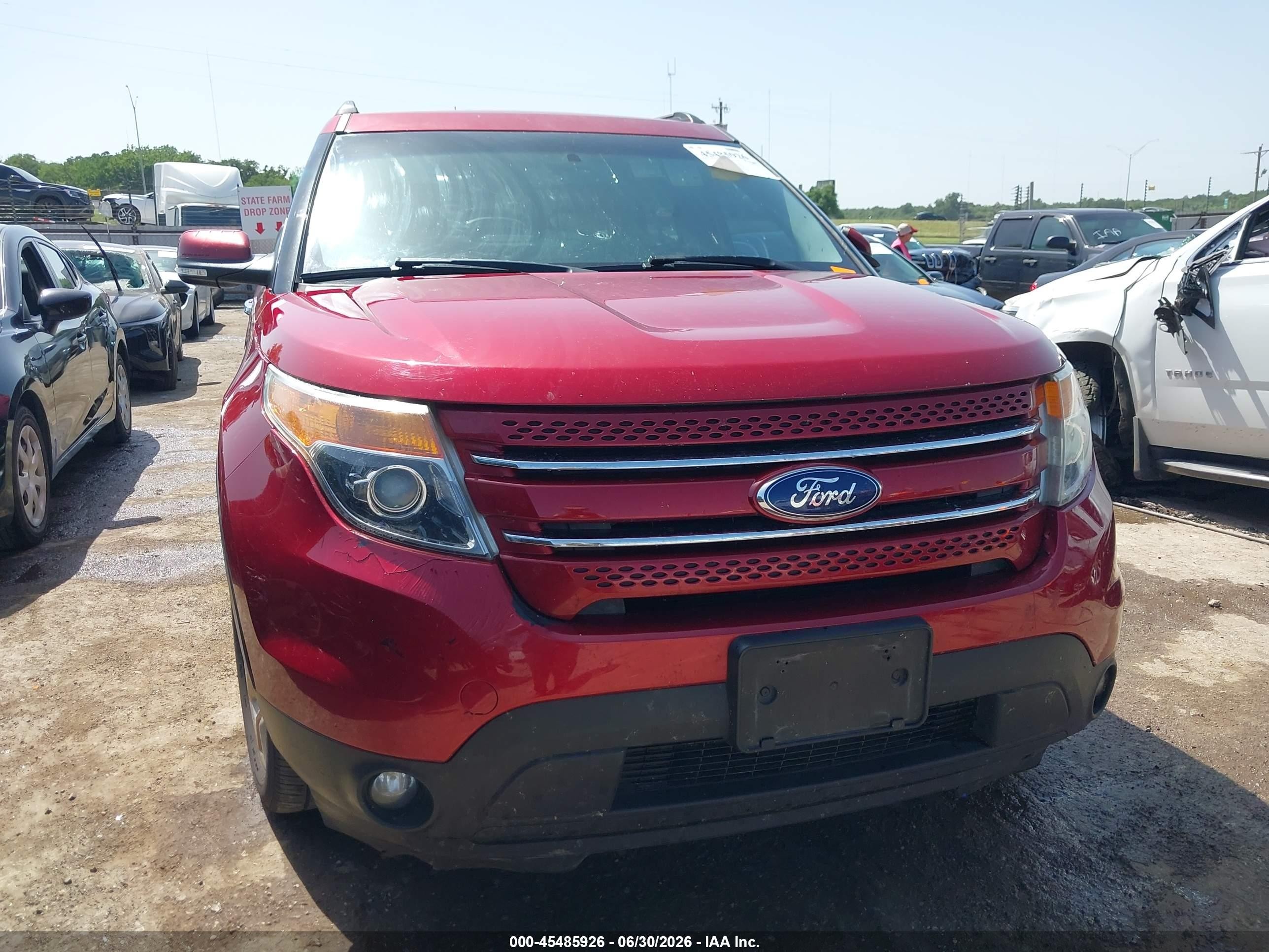 2014 Ford Explorer Limited Red vin: 1FM5K7F85EGC35283