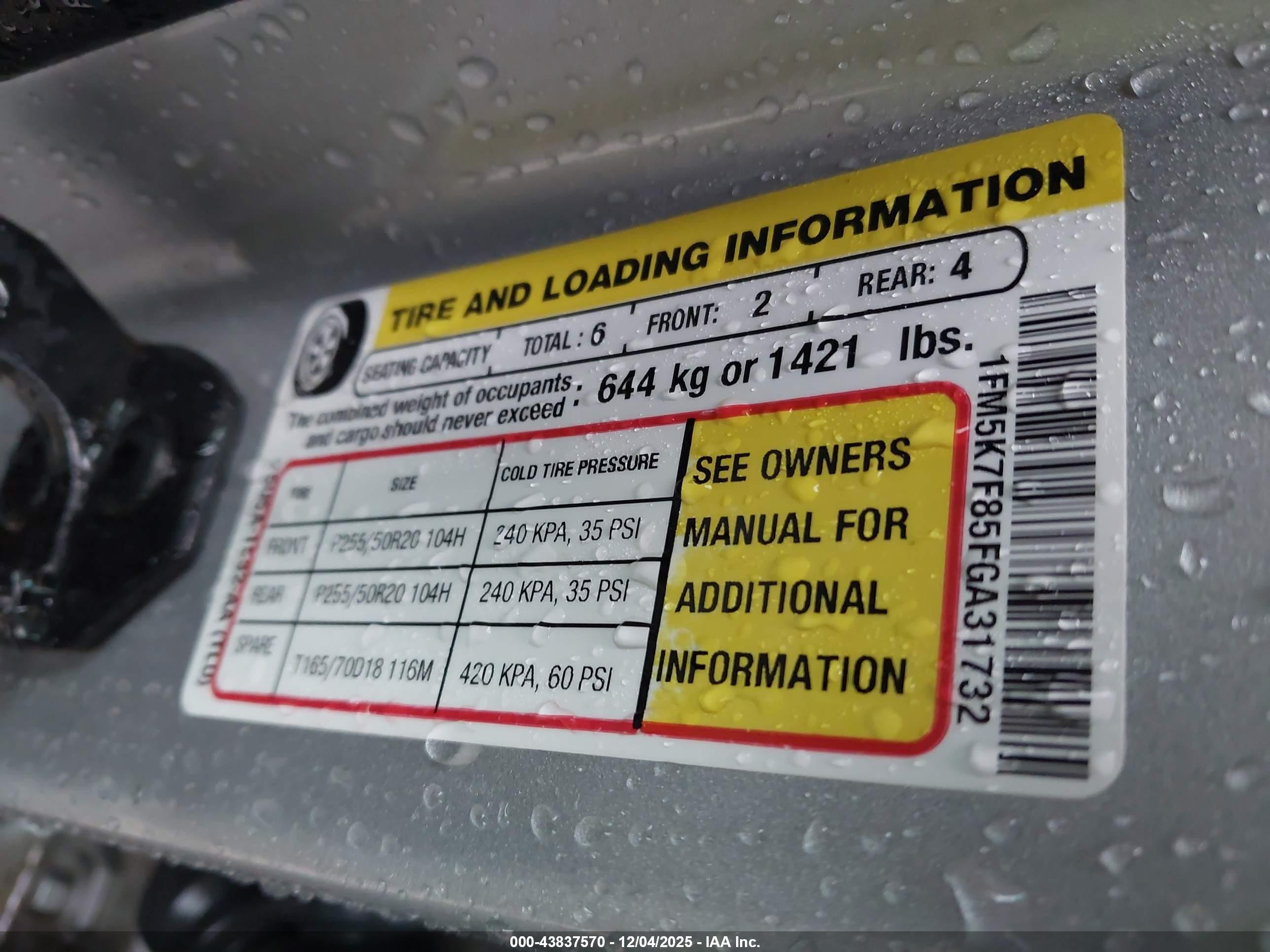 2015 Ford Explorer Limited Silver vin: 1FM5K7F85FGA31732