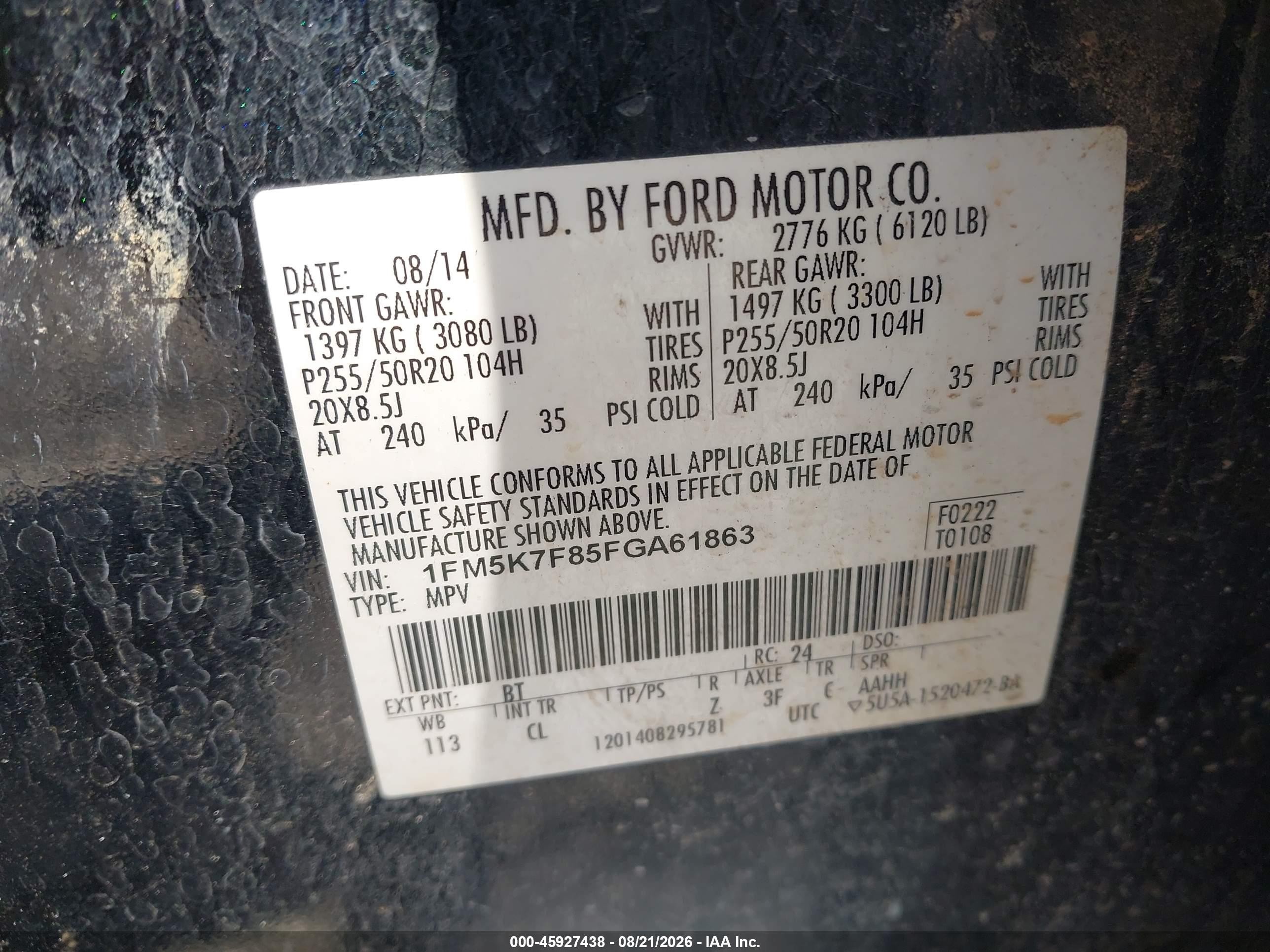 2015 Ford Explorer Limited Black vin: 1FM5K7F85FGA61863
