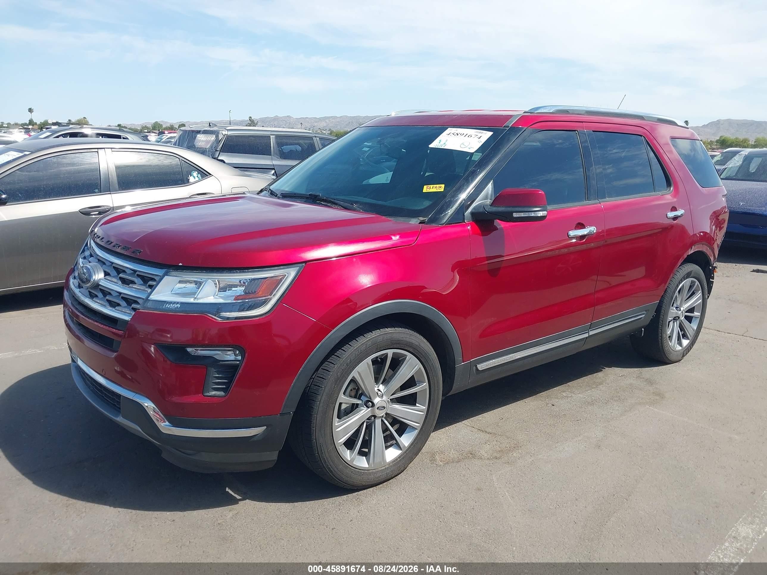 2018 Ford Explorer Limited Red vin: 1FM5K7F85JGA37913