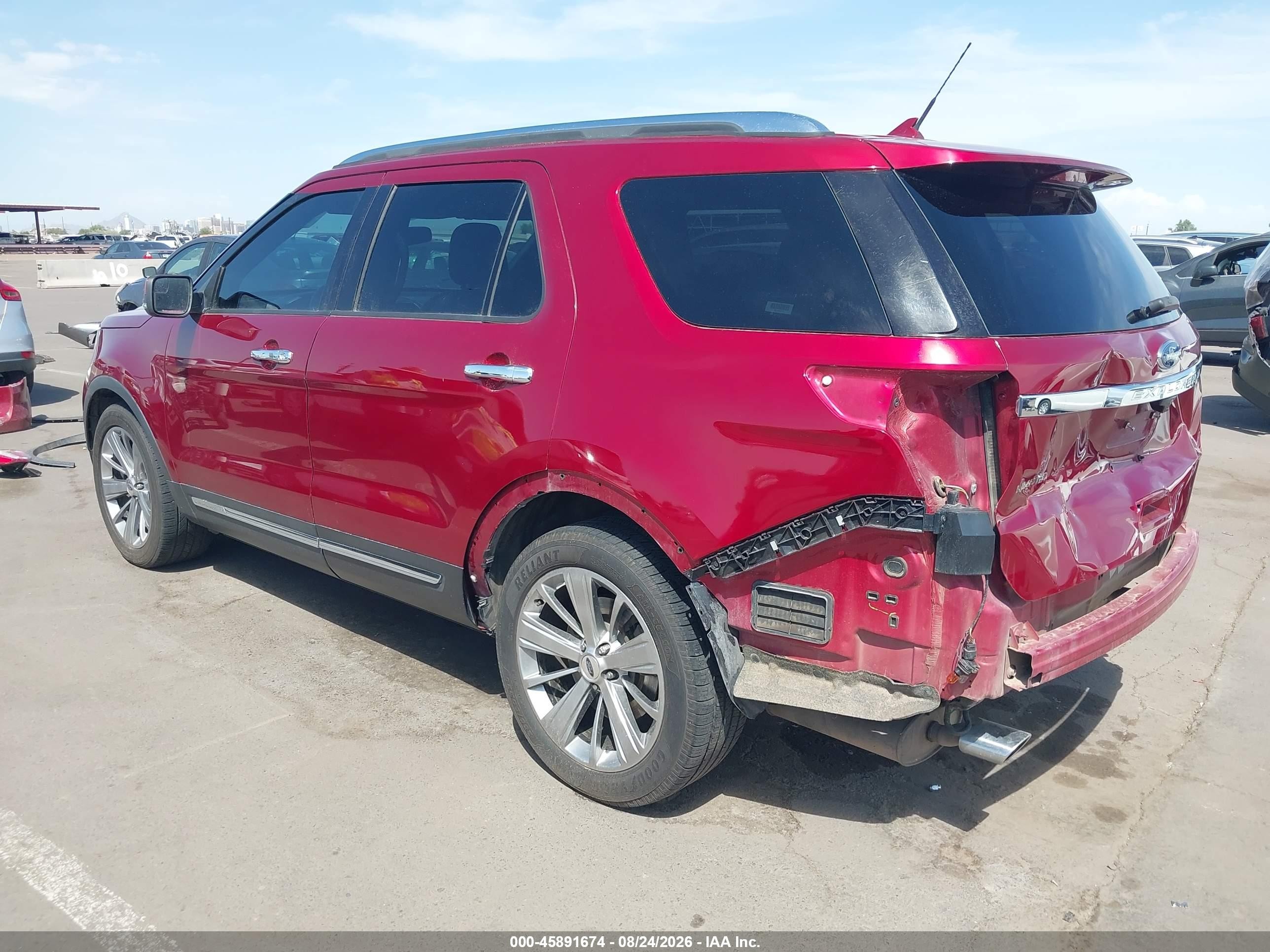 2018 Ford Explorer Limited Red vin: 1FM5K7F85JGA37913