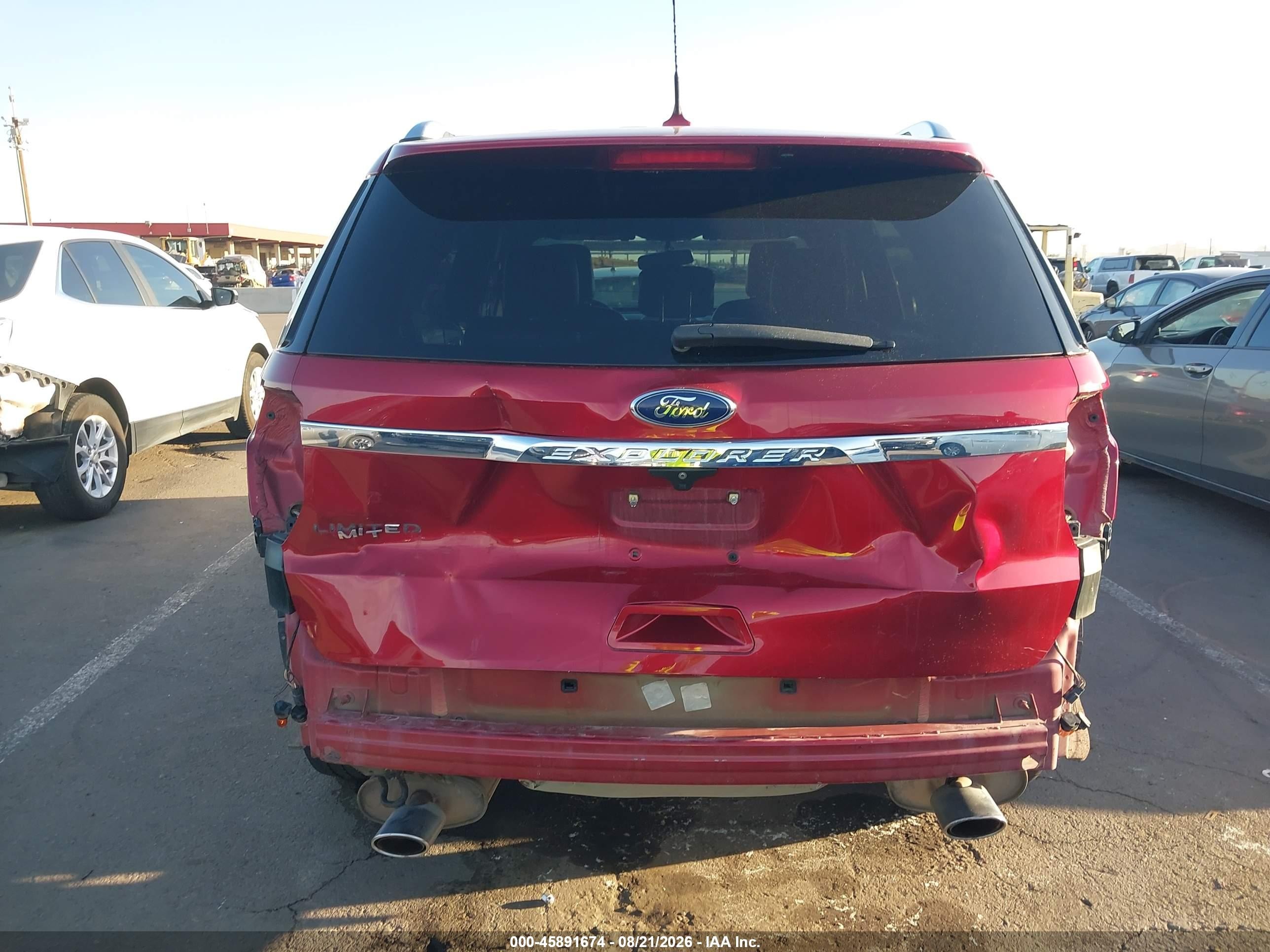 2018 Ford Explorer Limited Red vin: 1FM5K7F85JGA37913