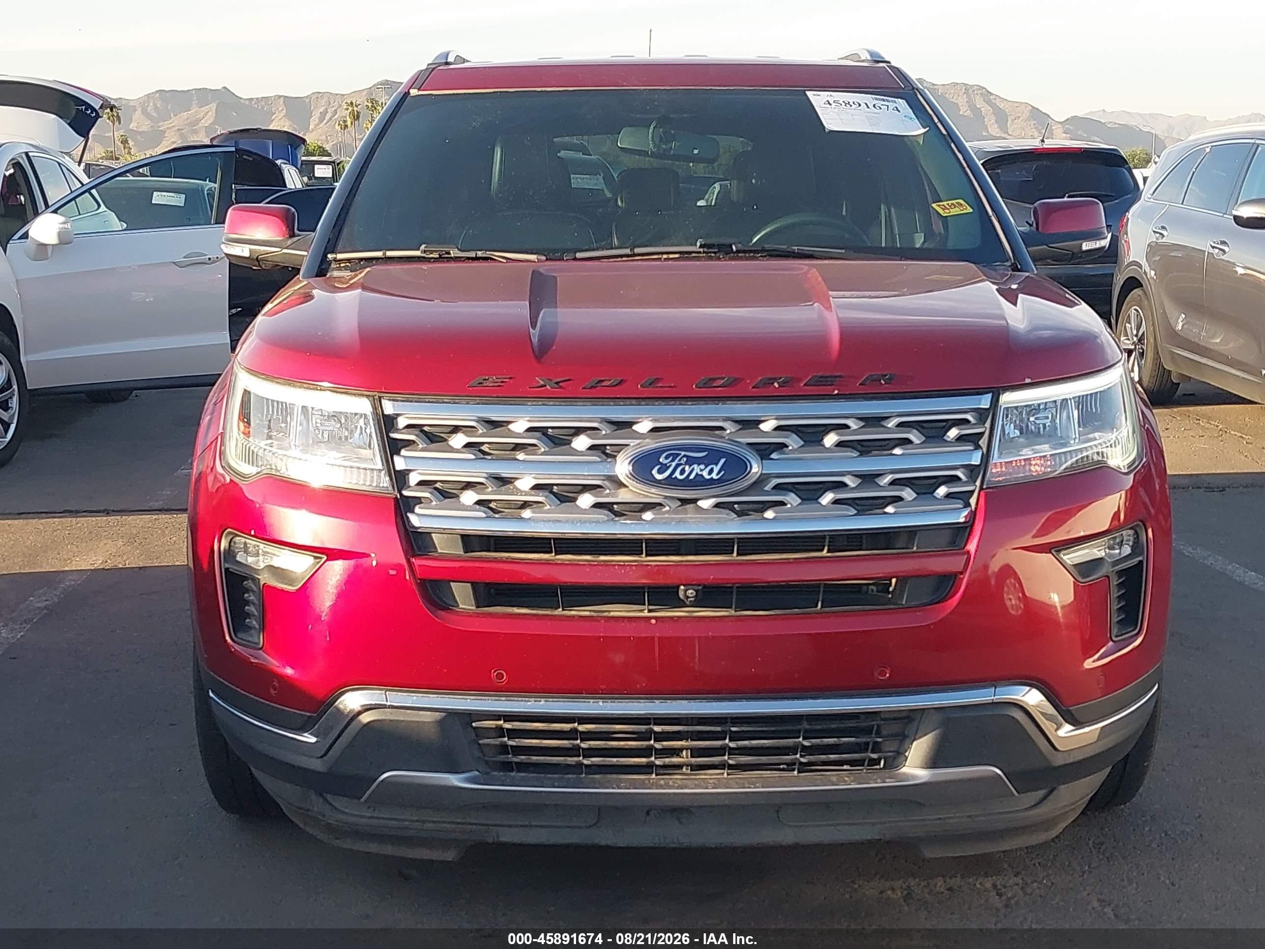 2018 Ford Explorer Limited Red vin: 1FM5K7F85JGA37913