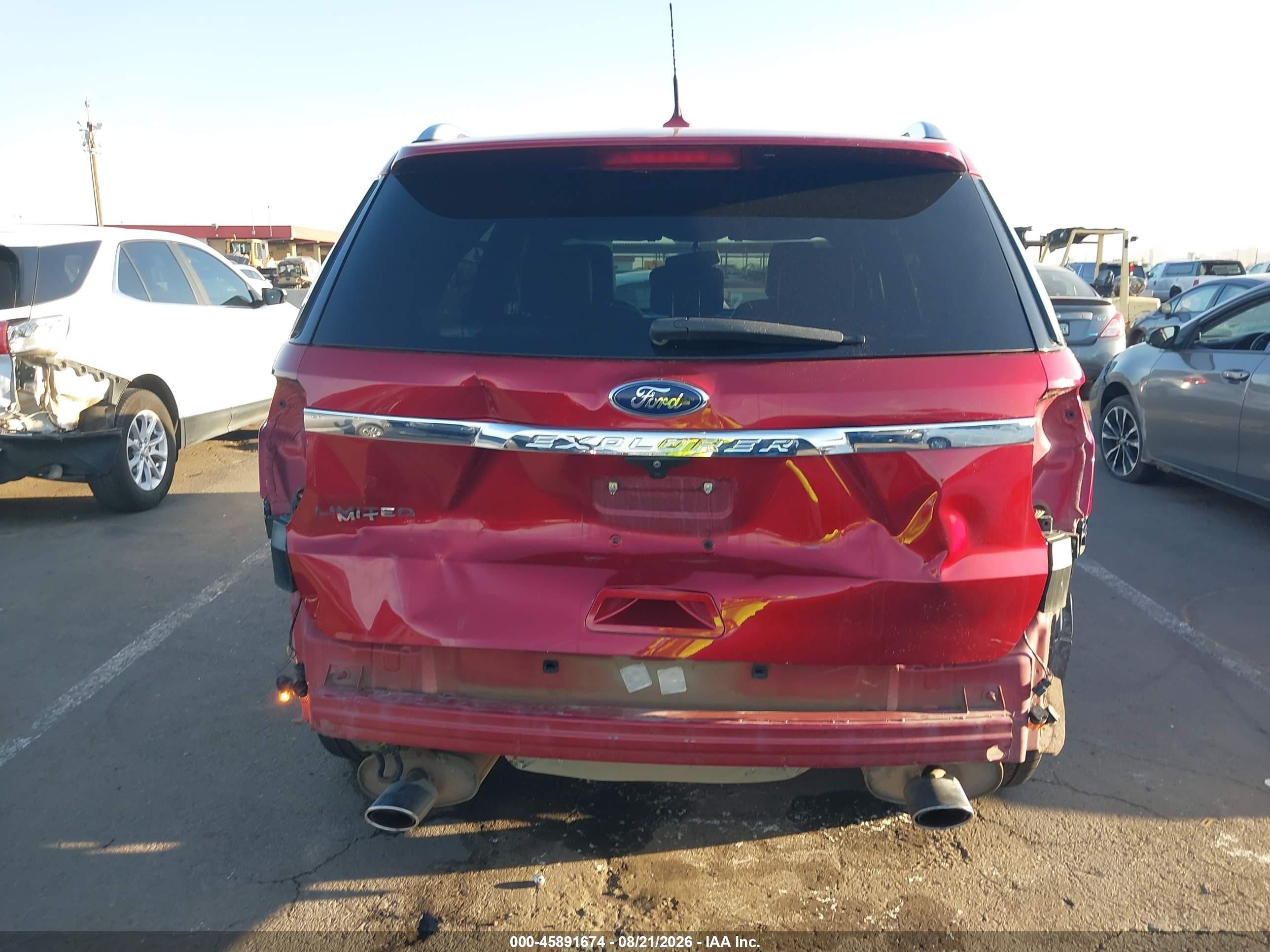 2018 Ford Explorer Limited Red vin: 1FM5K7F85JGA37913