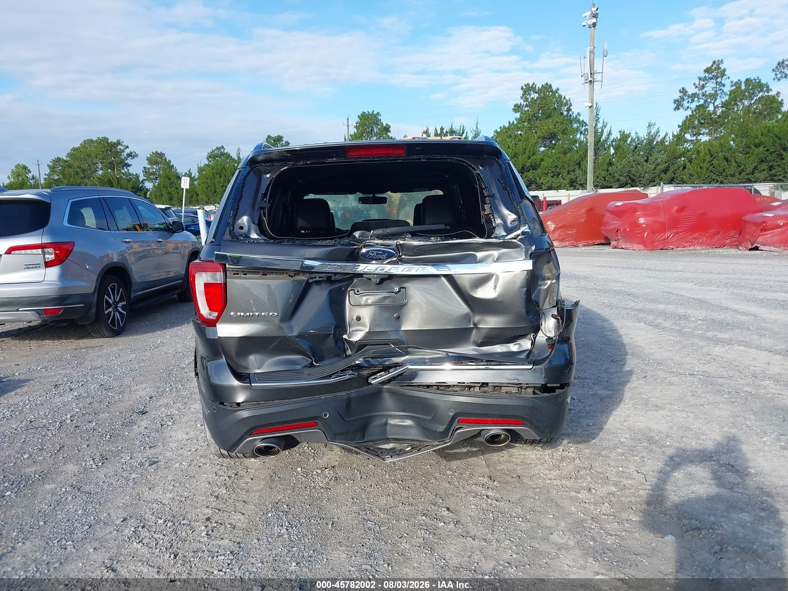 2018 Ford Explorer Limited Gray vin: 1FM5K7F85JGA89669