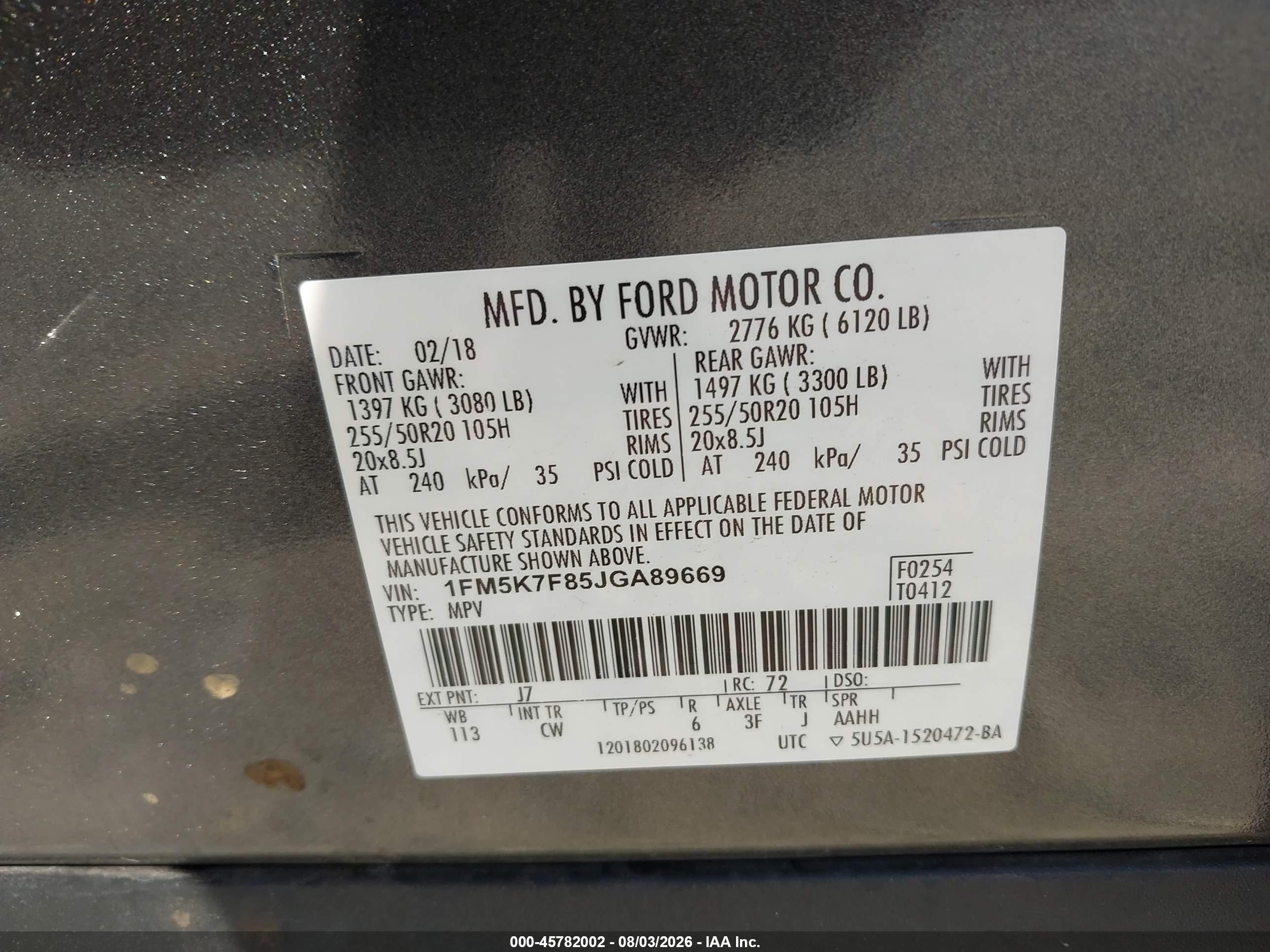 2018 Ford Explorer Limited Gray vin: 1FM5K7F85JGA89669