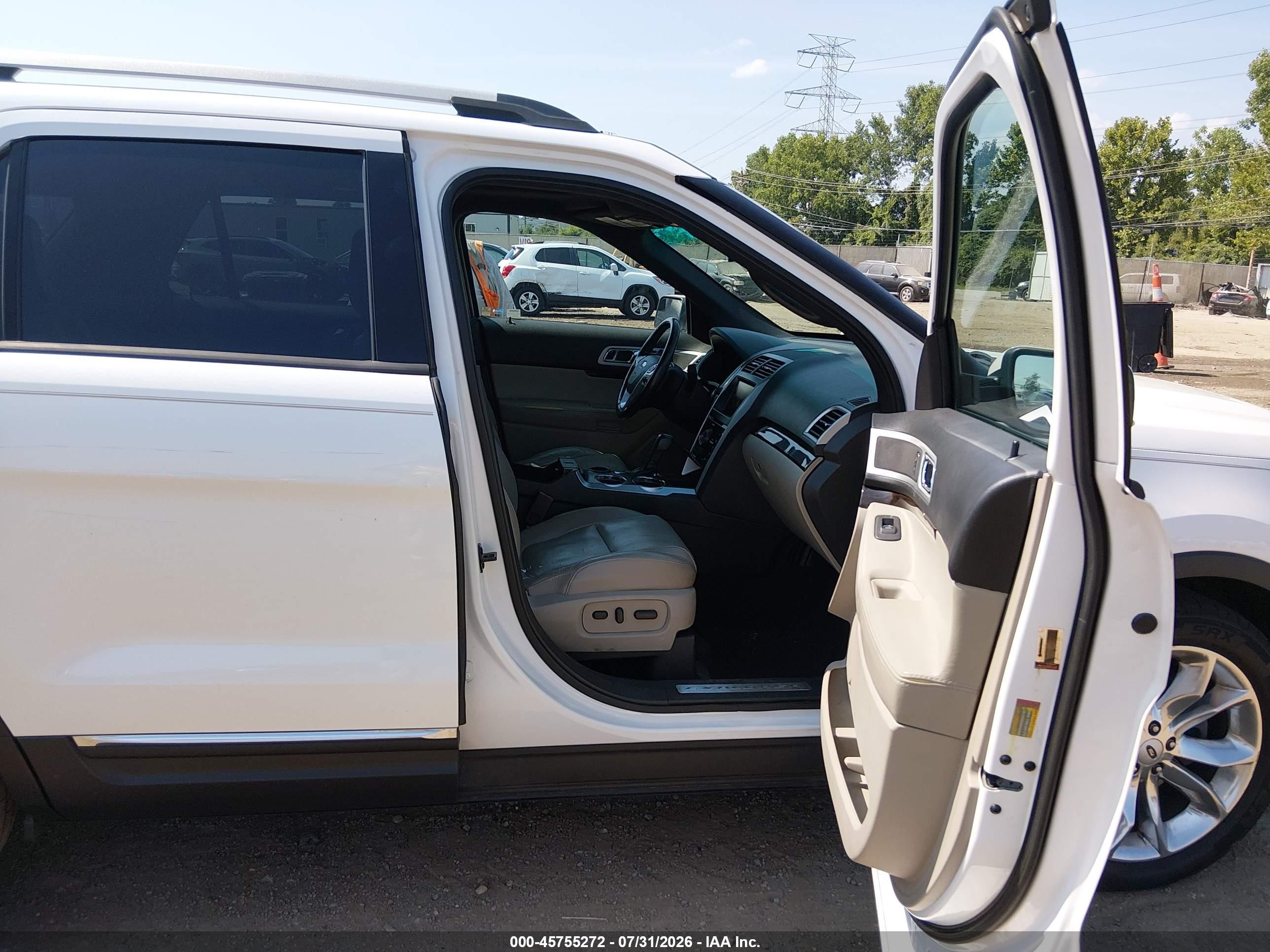 2013 Ford Explorer Limited White vin: 1FM5K7F86DGA11695