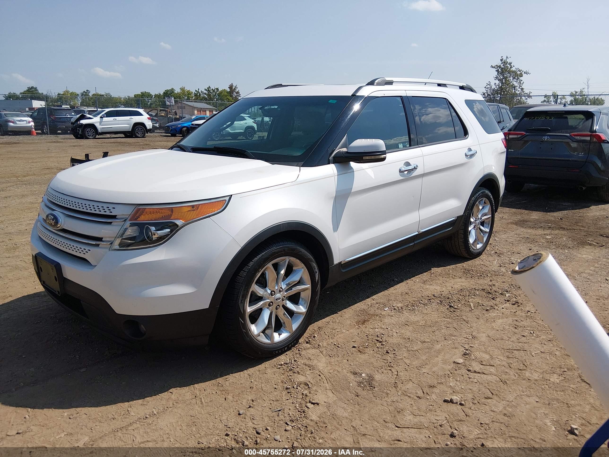2013 Ford Explorer Limited White vin: 1FM5K7F86DGA11695