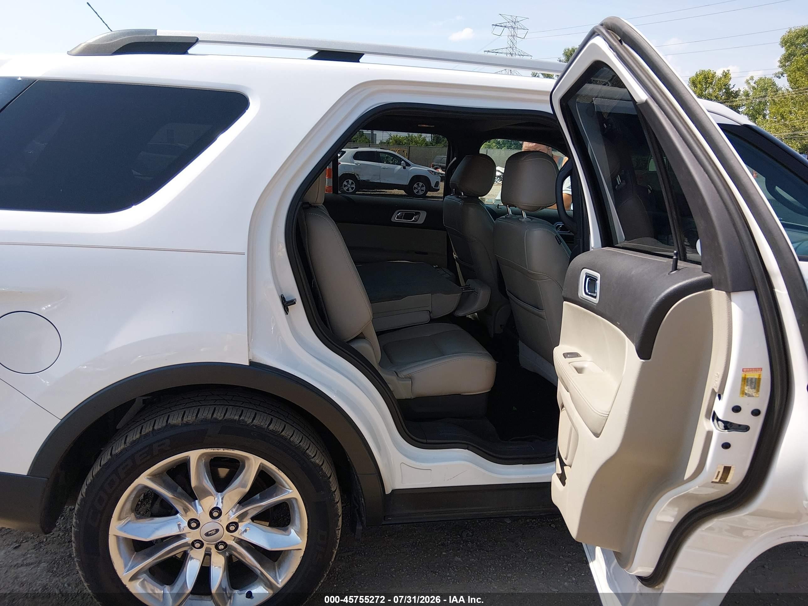 2013 Ford Explorer Limited White vin: 1FM5K7F86DGA11695