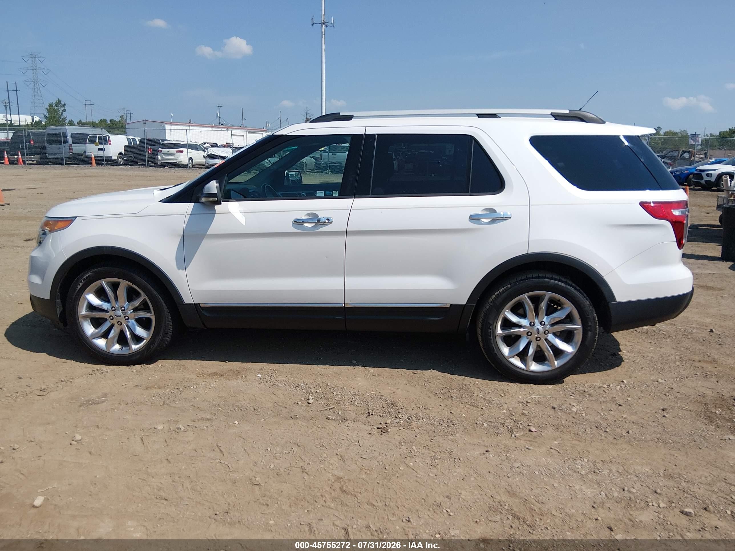 2013 Ford Explorer Limited White vin: 1FM5K7F86DGA11695