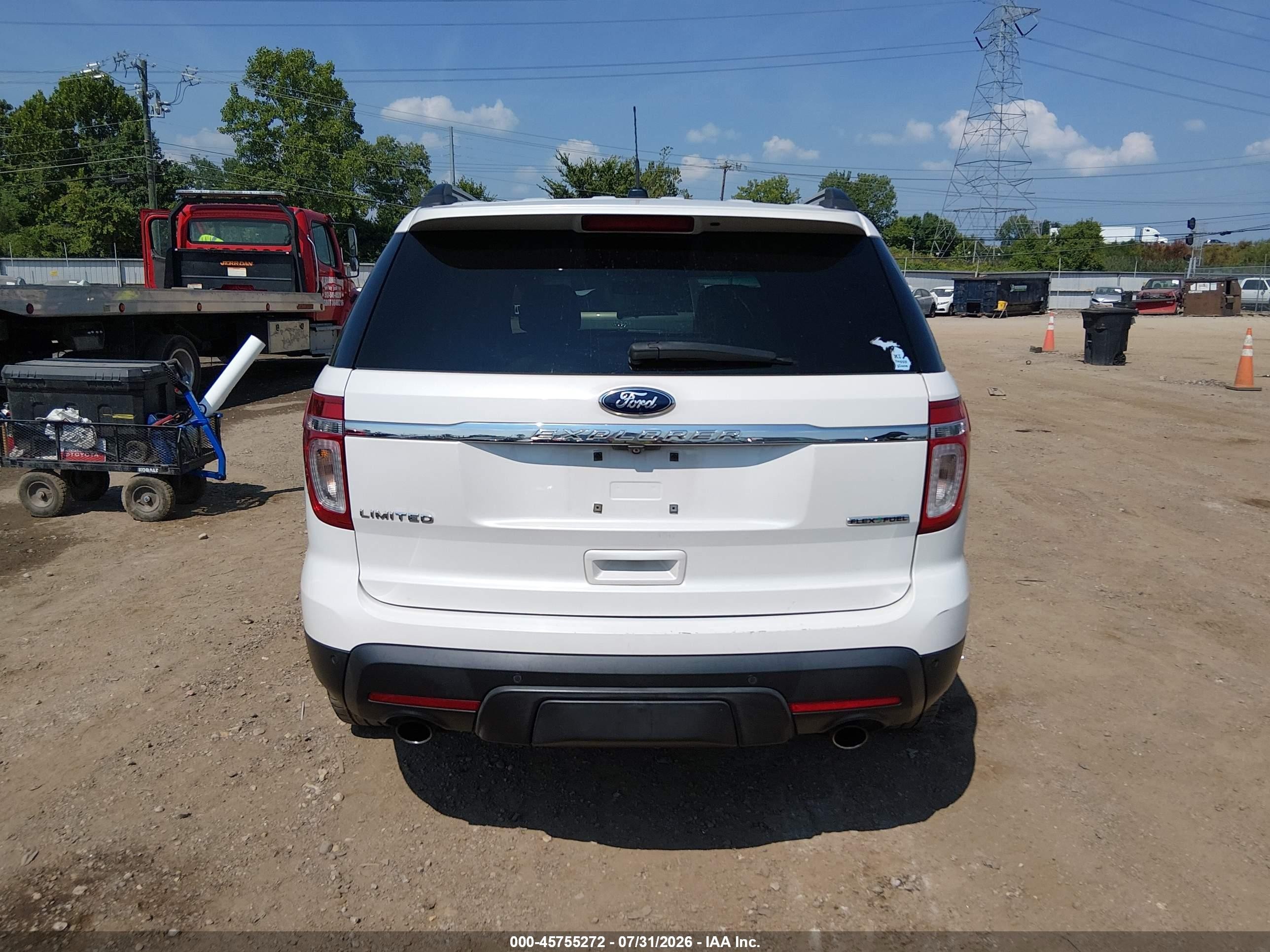 2013 Ford Explorer Limited White vin: 1FM5K7F86DGA11695