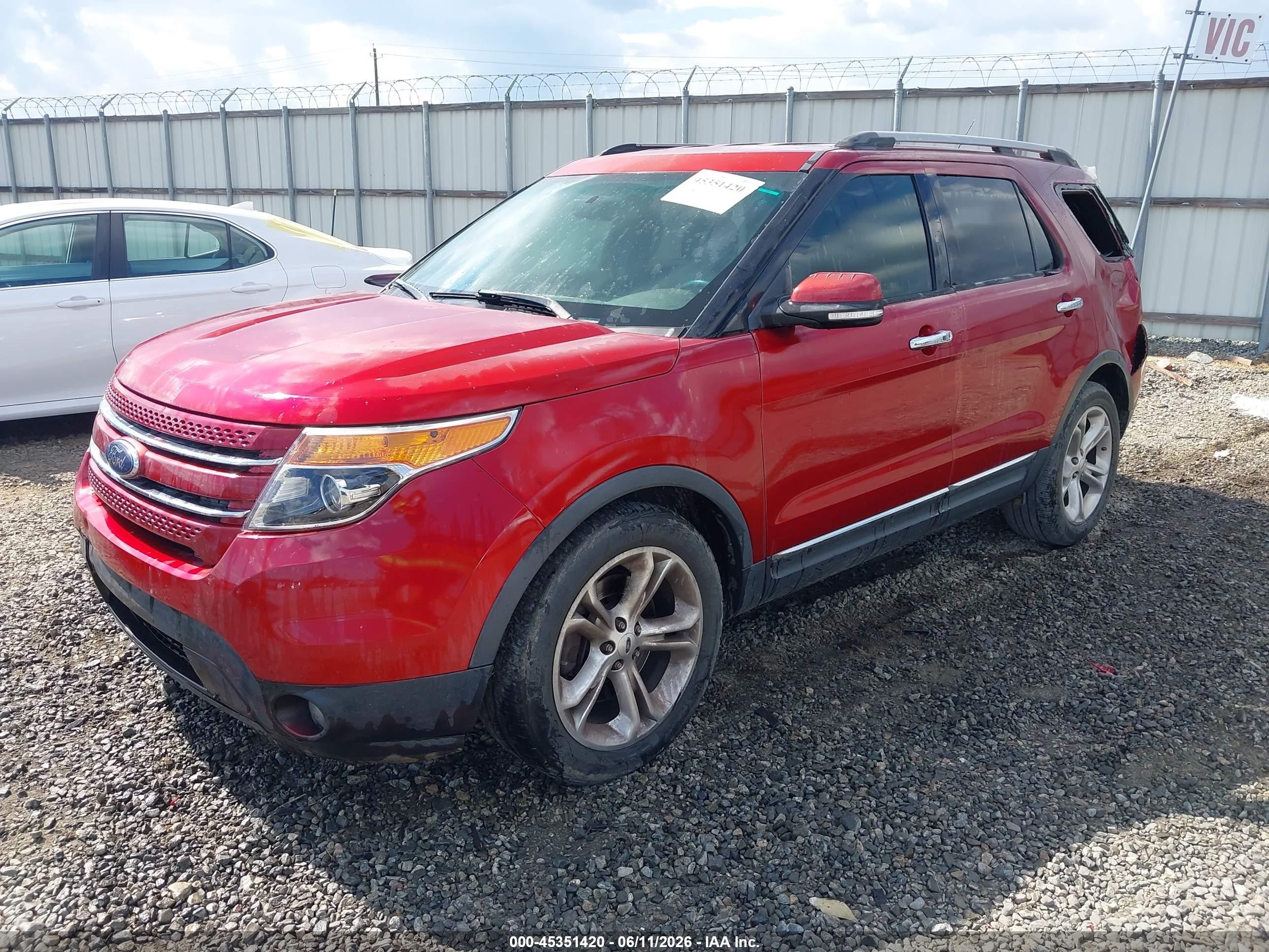 2013 Ford Explorer Limited Red vin: 1FM5K7F86DGC11623