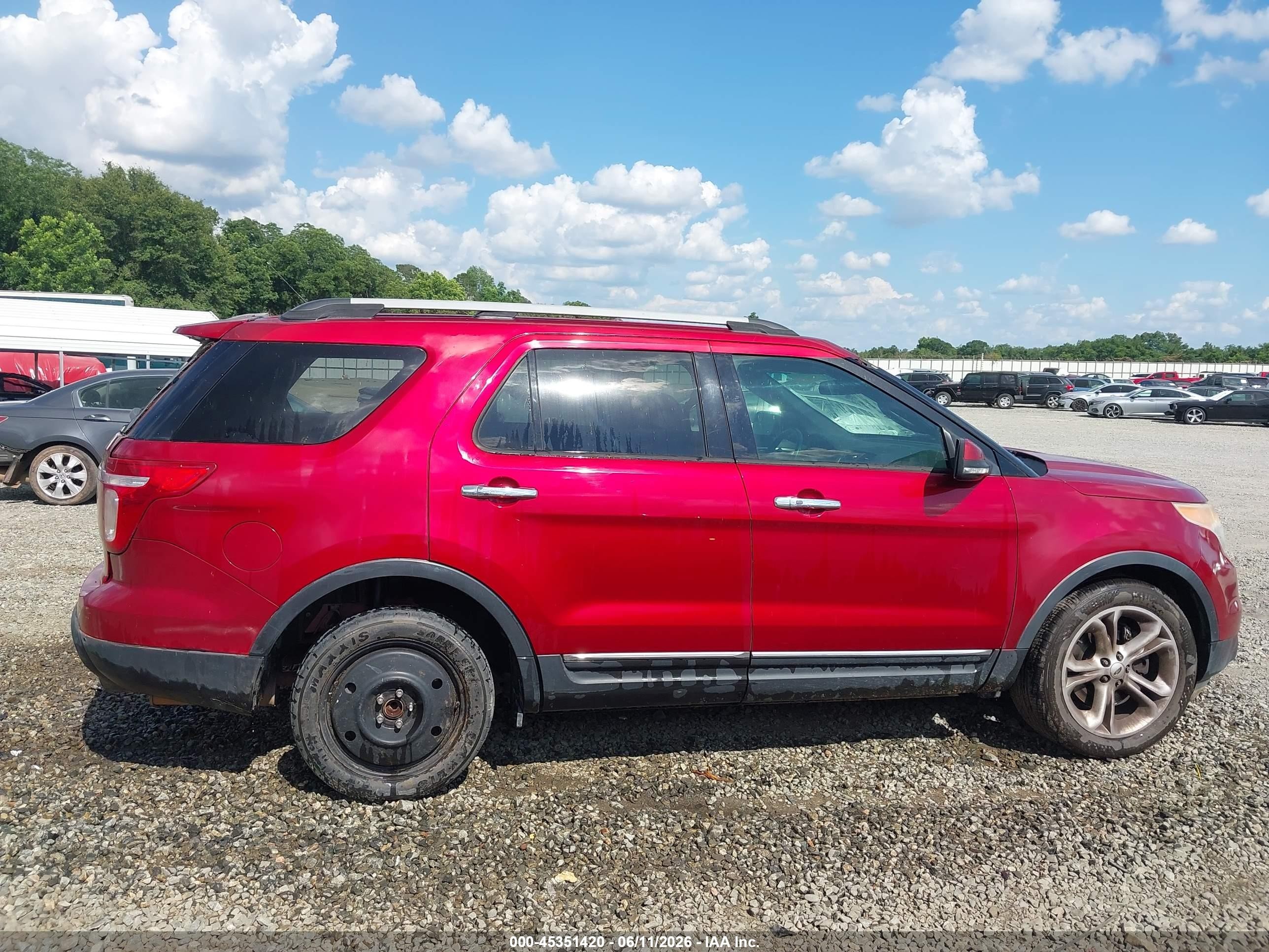 2013 Ford Explorer Limited Red vin: 1FM5K7F86DGC11623