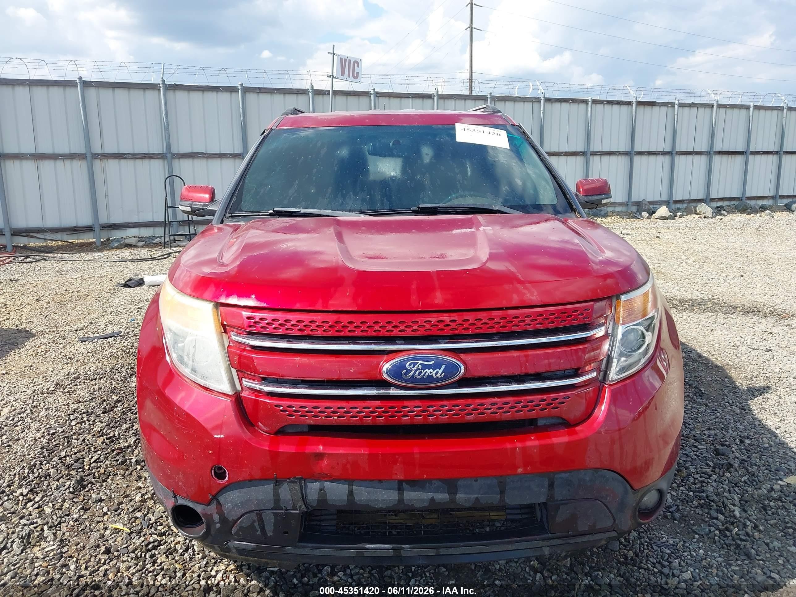2013 Ford Explorer Limited Red vin: 1FM5K7F86DGC11623