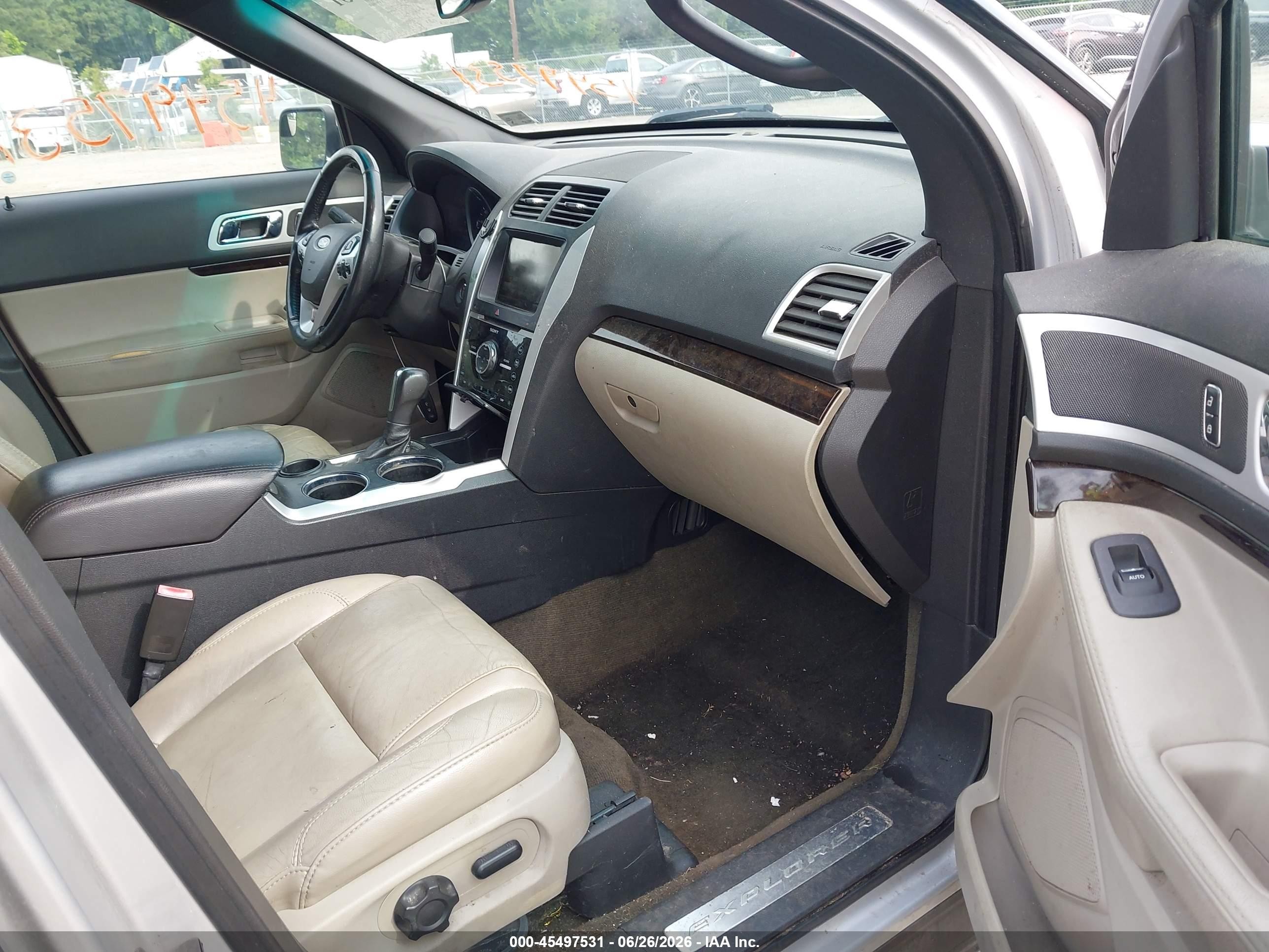 2013 Ford Explorer Limited Silver vin: 1FM5K7F86DGC72390