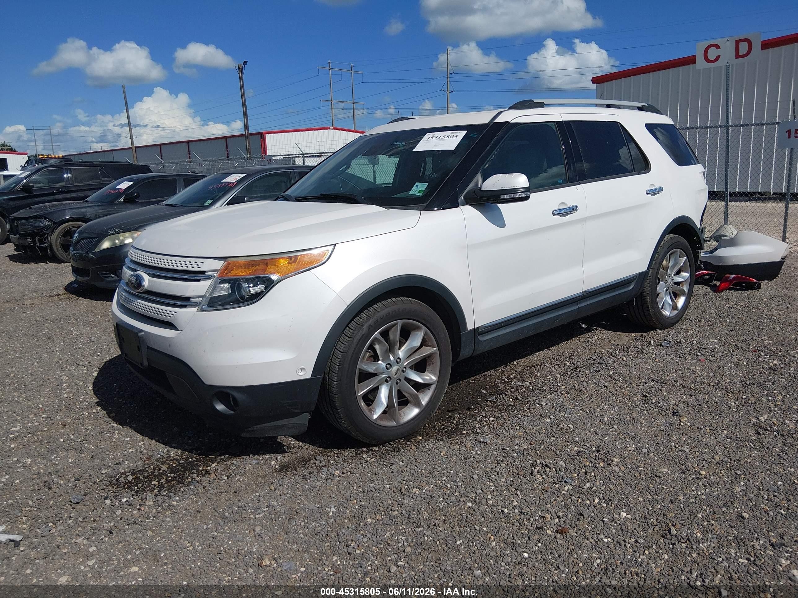 2014 Ford Explorer Limited White vin: 1FM5K7F86EGA52846