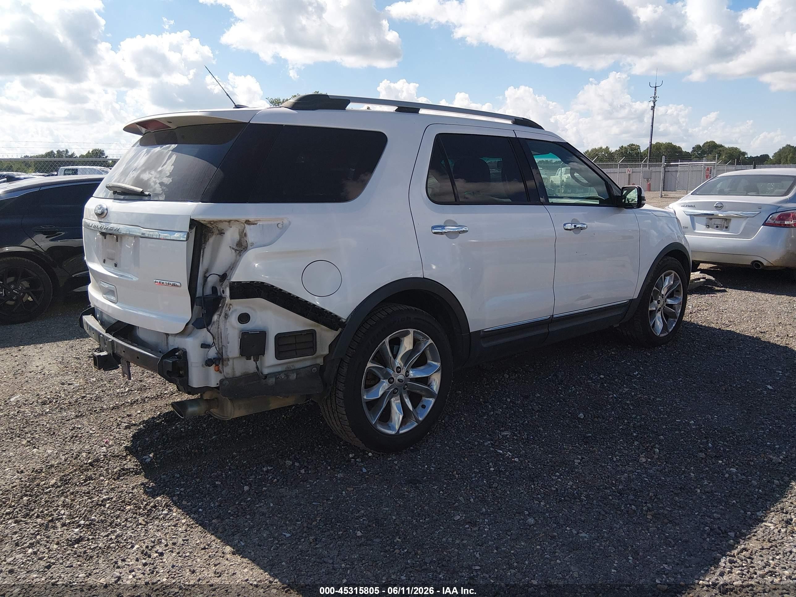 2014 Ford Explorer Limited White vin: 1FM5K7F86EGA52846
