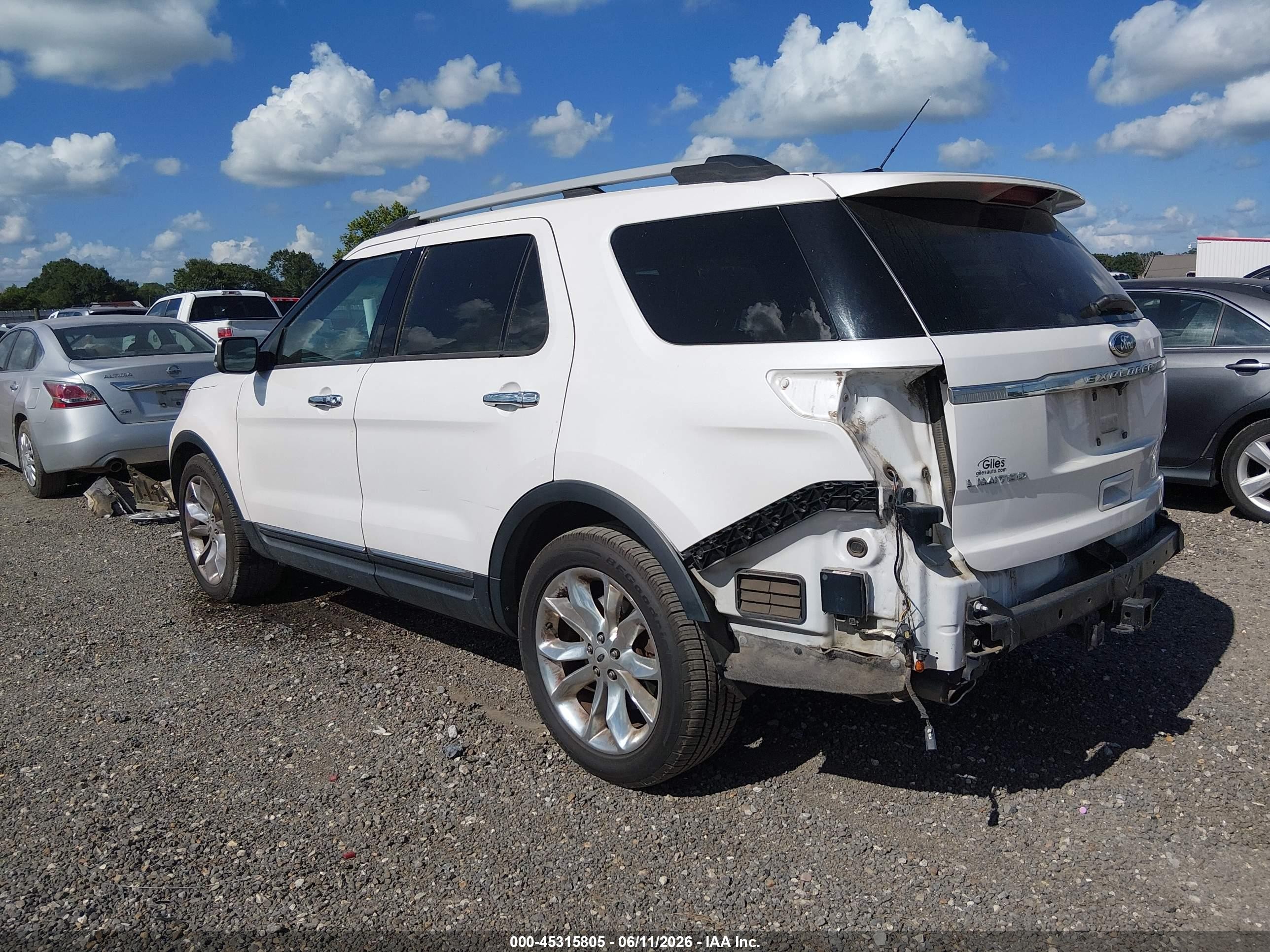 2014 Ford Explorer Limited White vin: 1FM5K7F86EGA52846