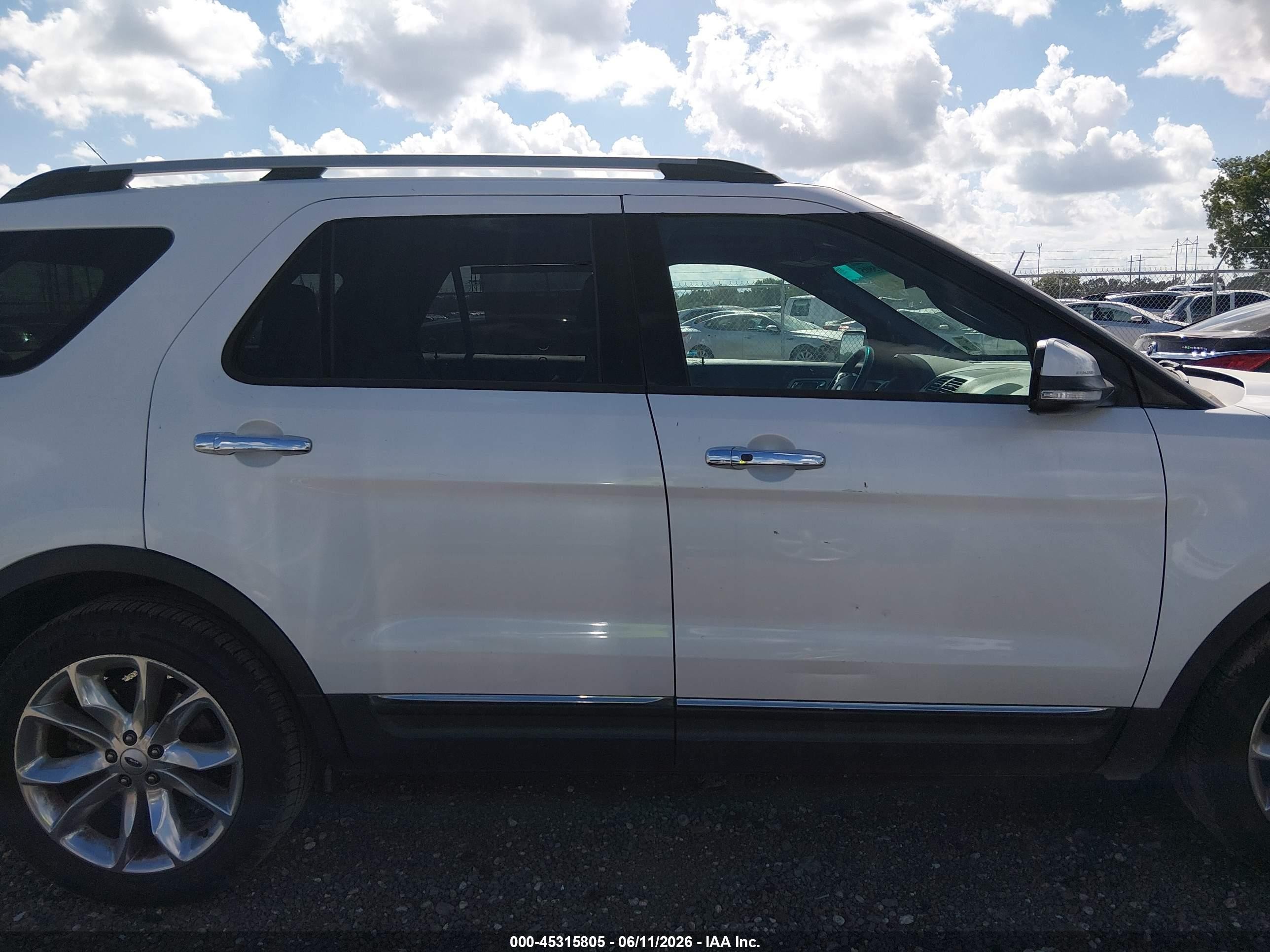 2014 Ford Explorer Limited White vin: 1FM5K7F86EGA52846