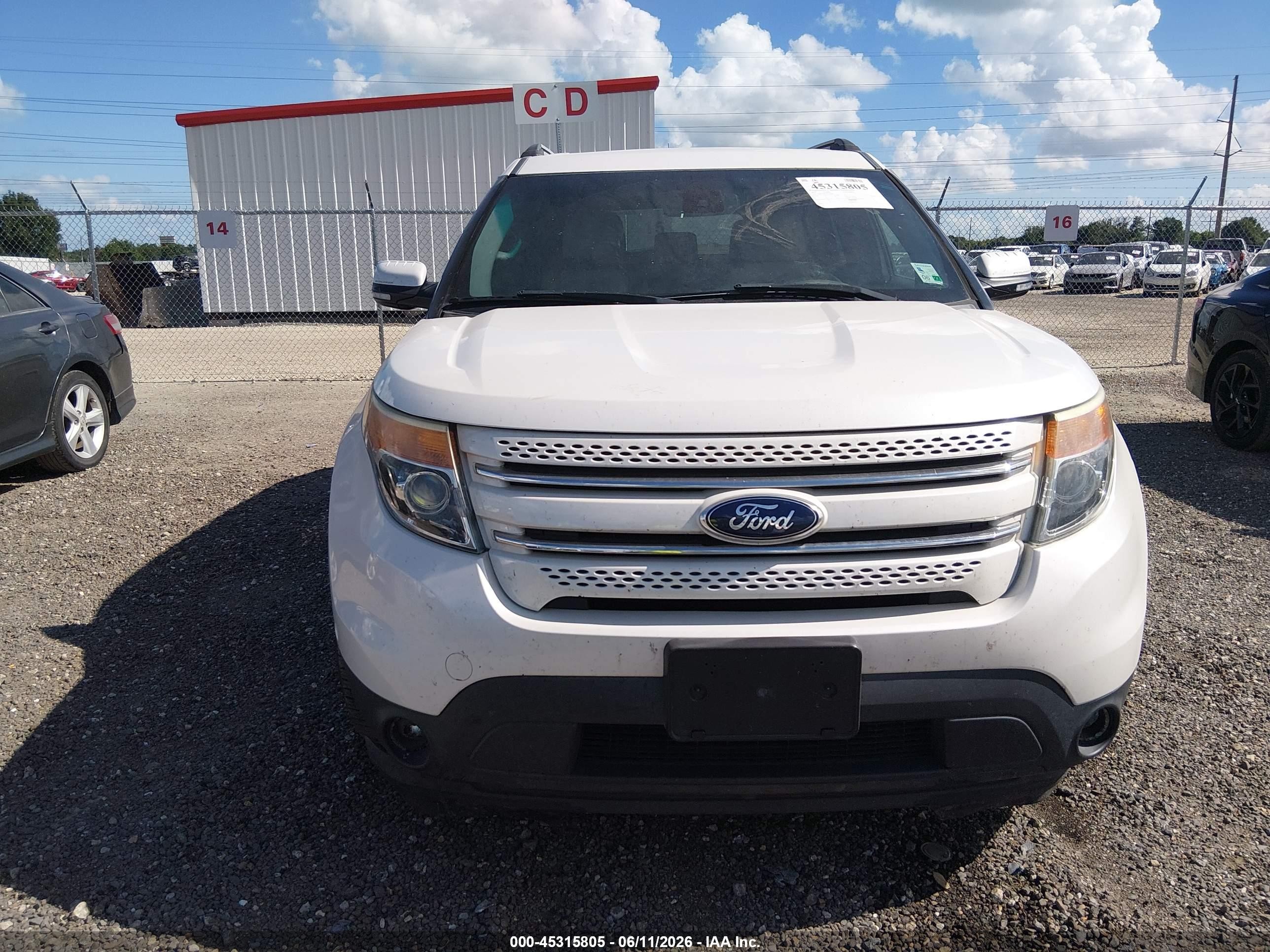 2014 Ford Explorer Limited White vin: 1FM5K7F86EGA52846