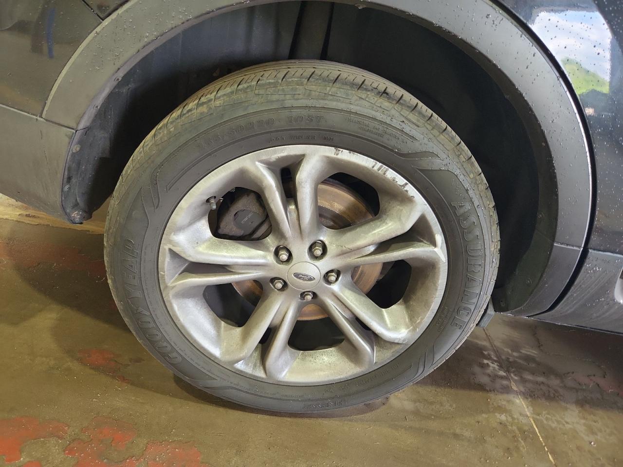 2015 Ford Explorer Limited Black vin: 1FM5K7F86FGA28127 Damage: Right Rear Wheel, Curb Rash, 5 To 6 Inches