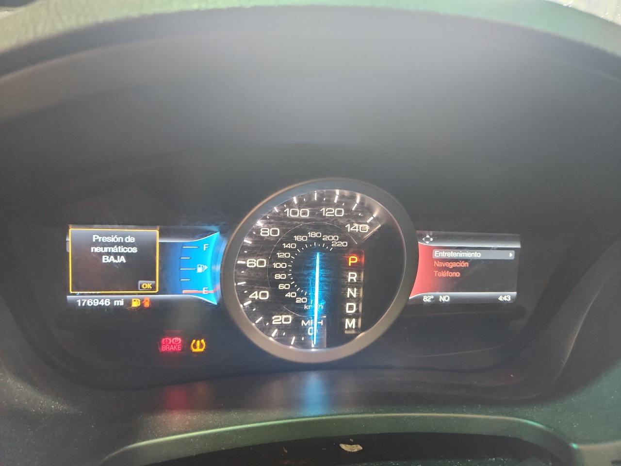 2015 Ford Explorer Limited Black vin: 1FM5K7F86FGA28127 Damage: Warning - Tire Pressure, On, Unacceptable