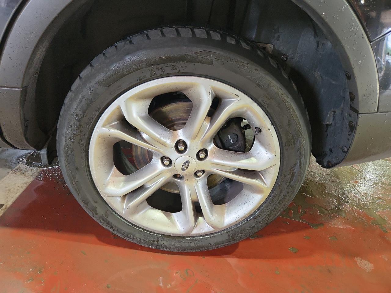 2015 Ford Explorer Limited Black vin: 1FM5K7F86FGA28127 Damage: Left Rear Wheel, Curb Rash, 2 To 3 Inches
