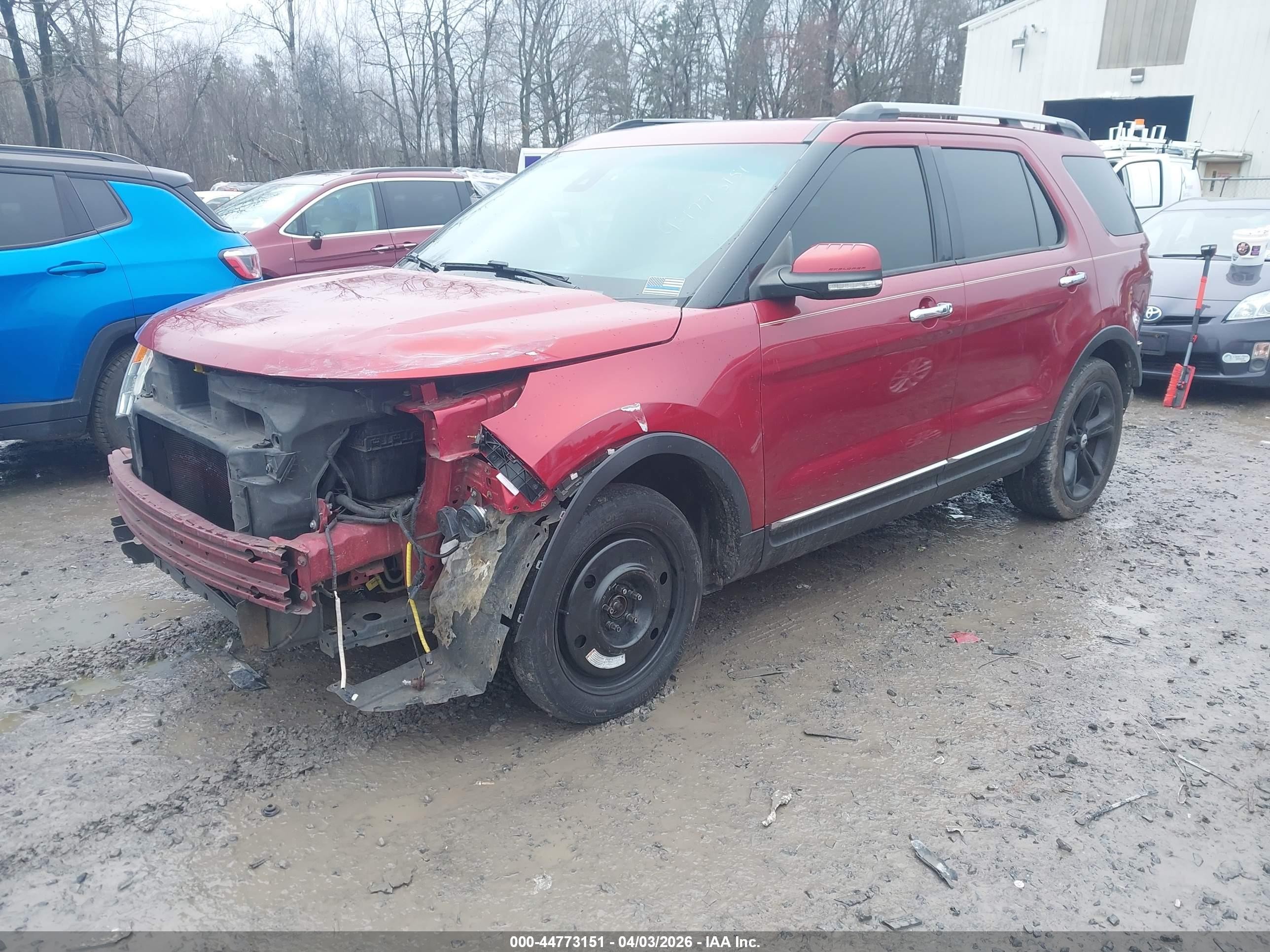 2015 Ford Explorer Limited Red vin: 1FM5K7F86FGC44981