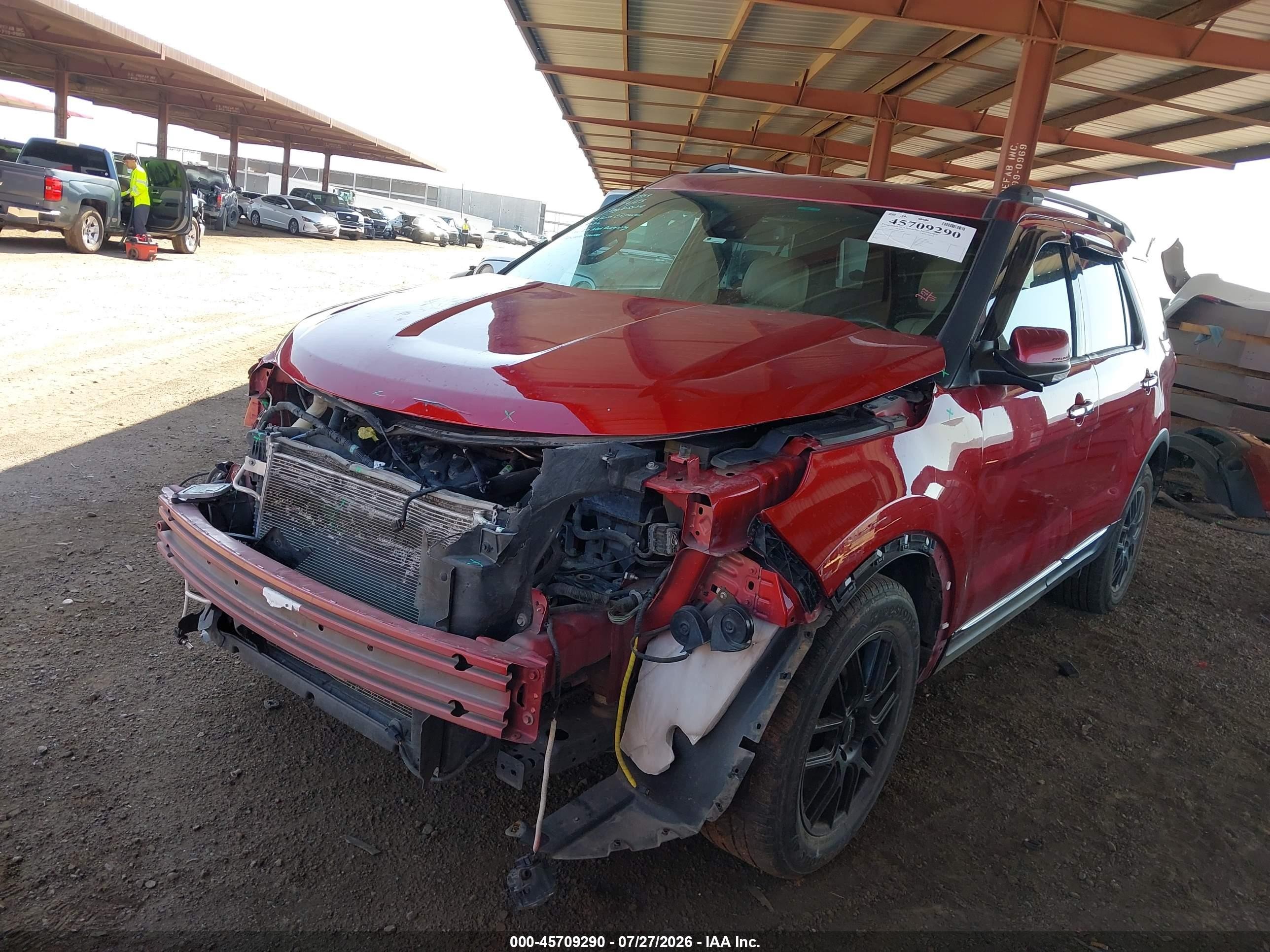 2015 Ford Explorer Limited Red vin: 1FM5K7F86FGC48948