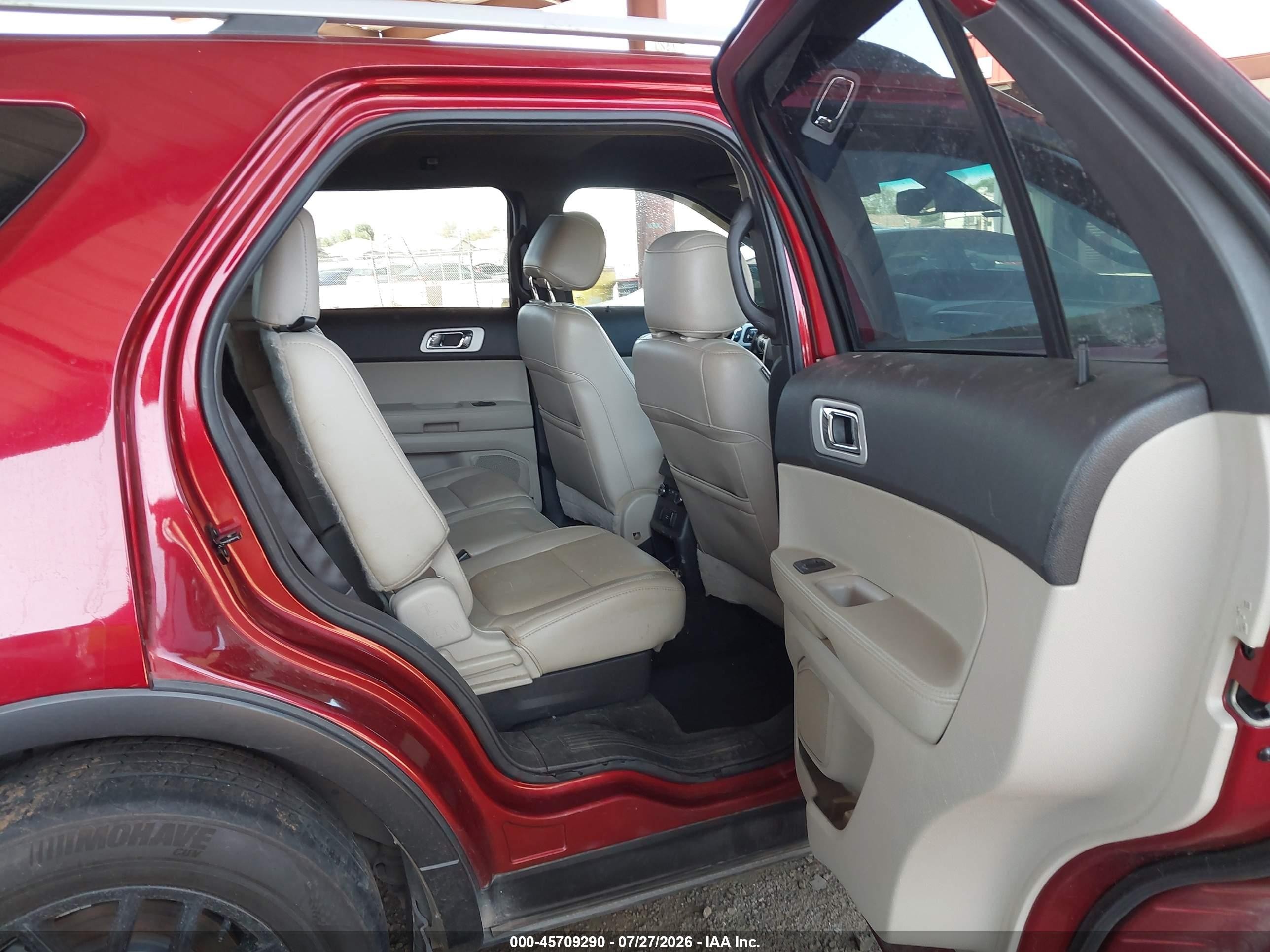 2015 Ford Explorer Limited Red vin: 1FM5K7F86FGC48948
