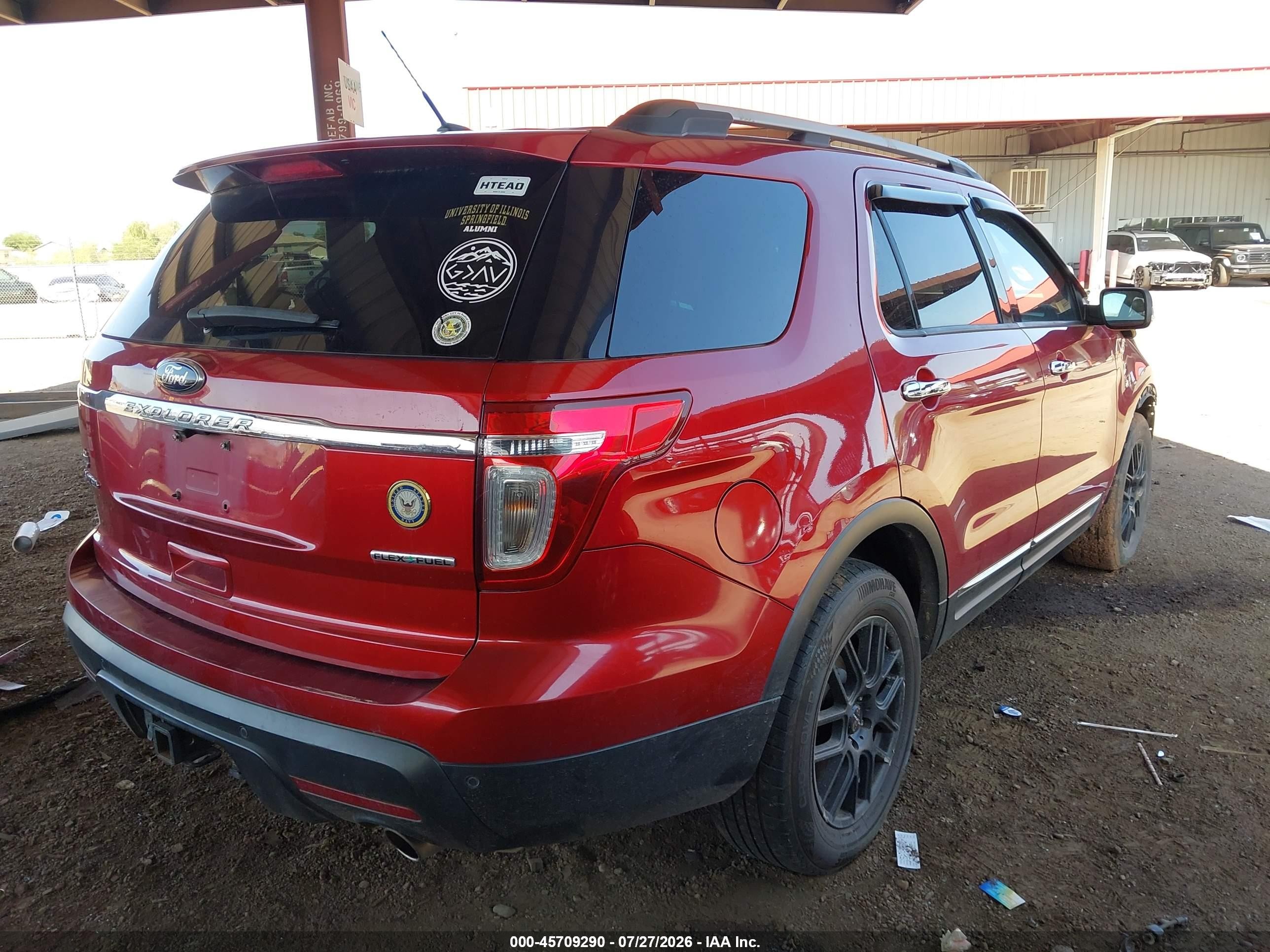 2015 Ford Explorer Limited Red vin: 1FM5K7F86FGC48948