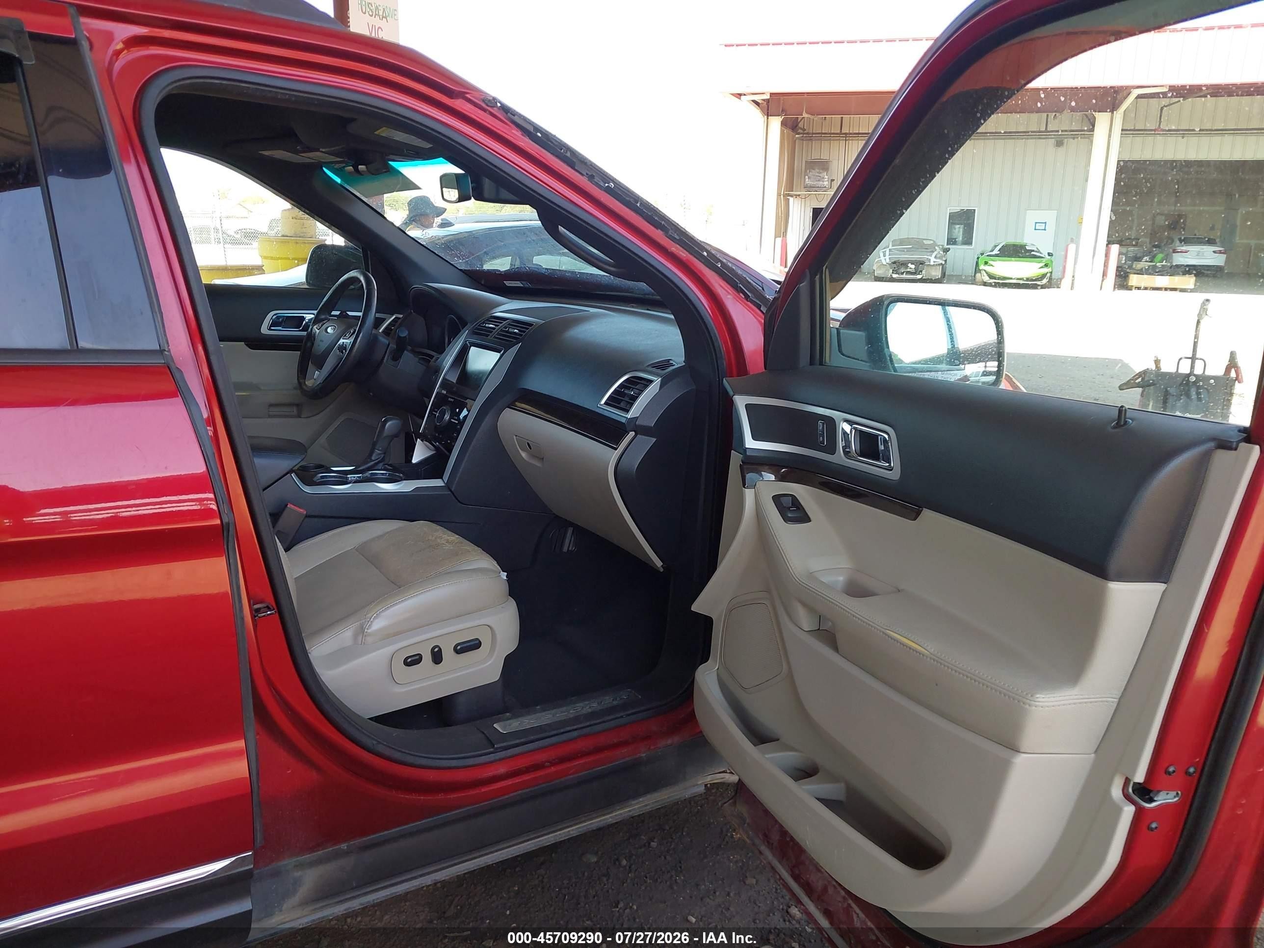 2015 Ford Explorer Limited Red vin: 1FM5K7F86FGC48948