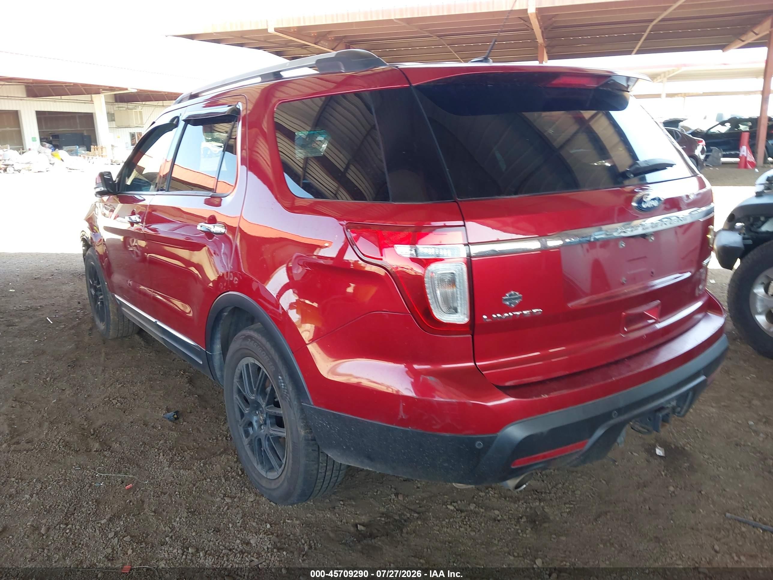 2015 Ford Explorer Limited Red vin: 1FM5K7F86FGC48948