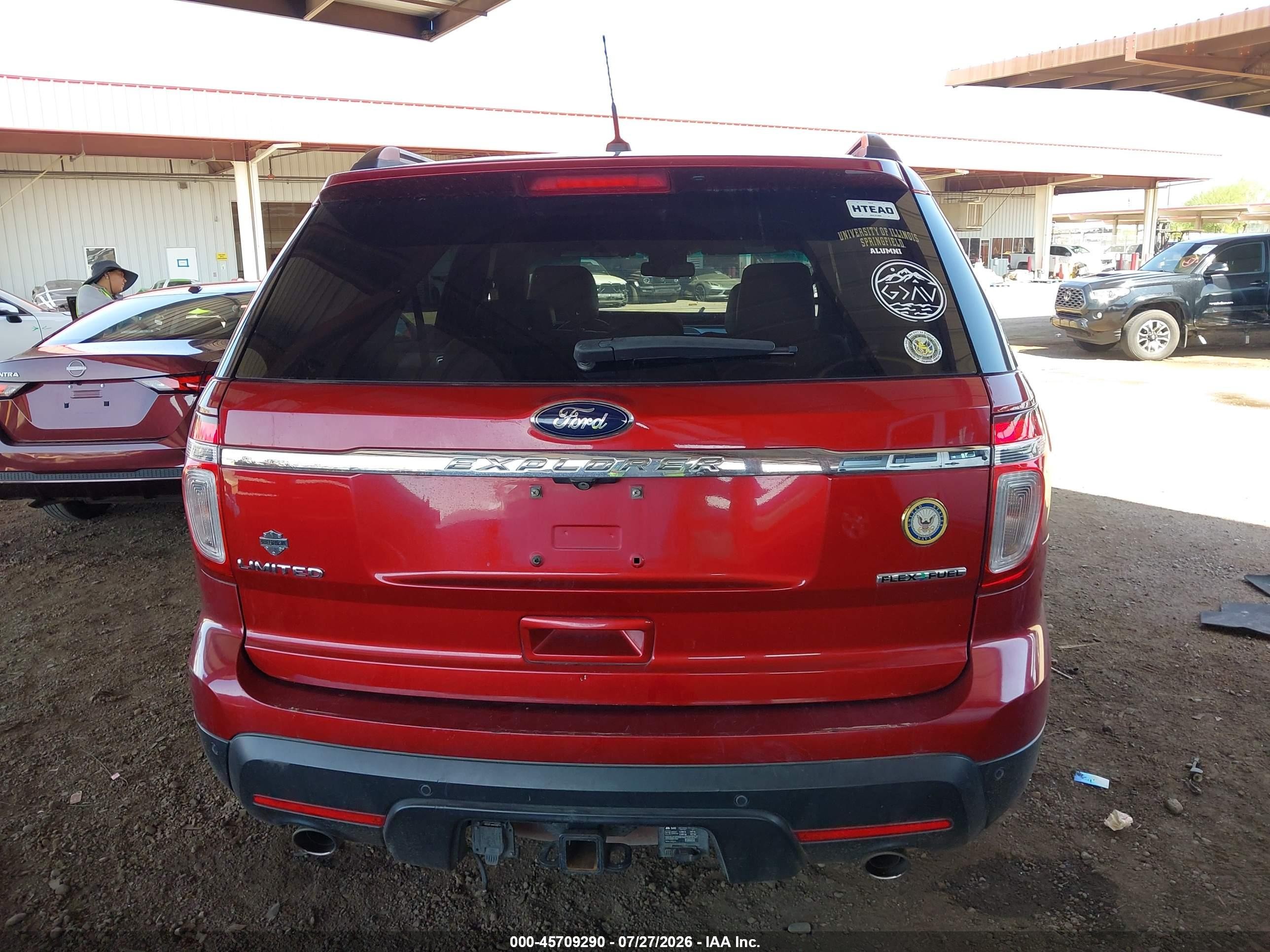 2015 Ford Explorer Limited Red vin: 1FM5K7F86FGC48948