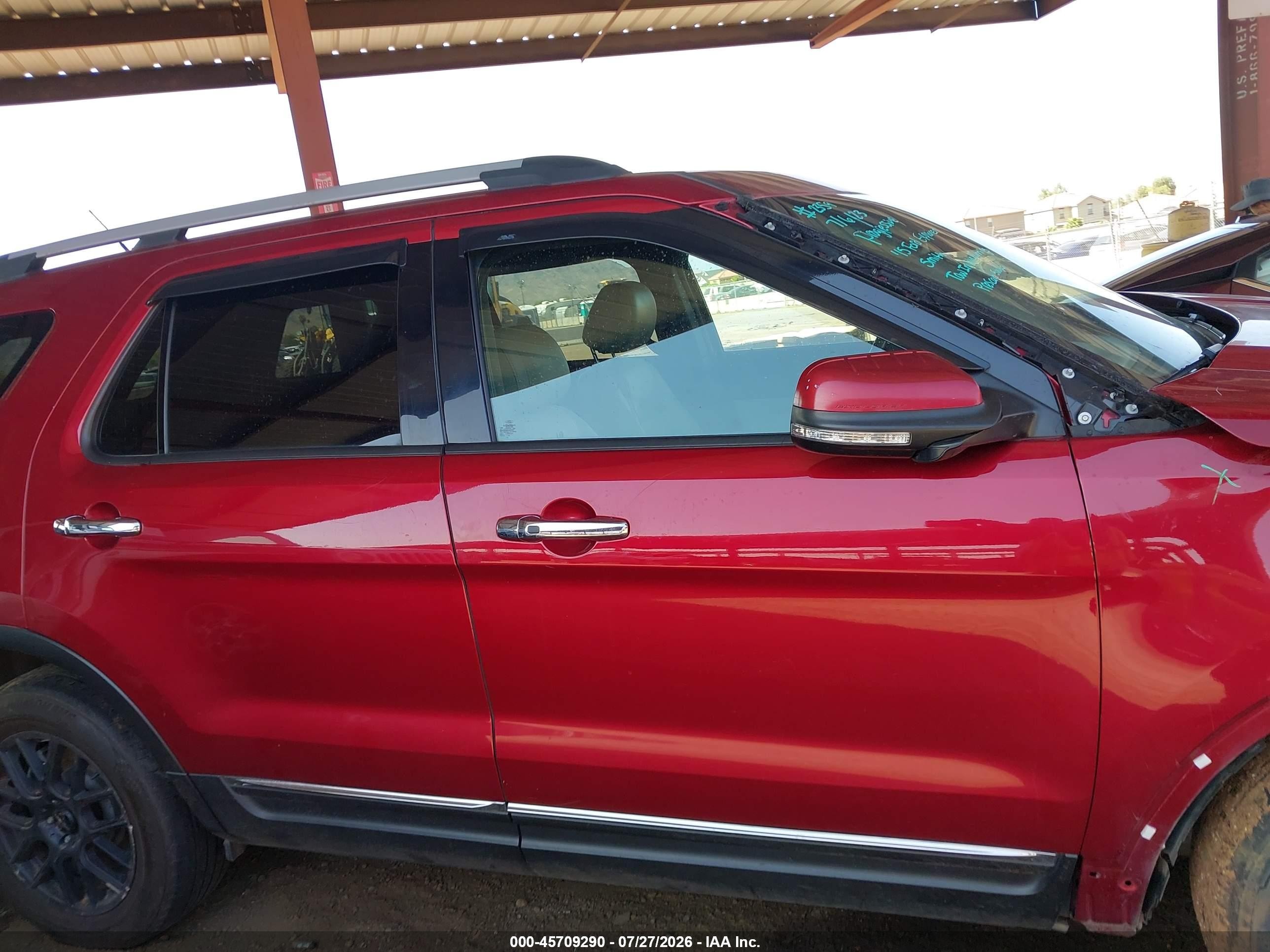 2015 Ford Explorer Limited Red vin: 1FM5K7F86FGC48948