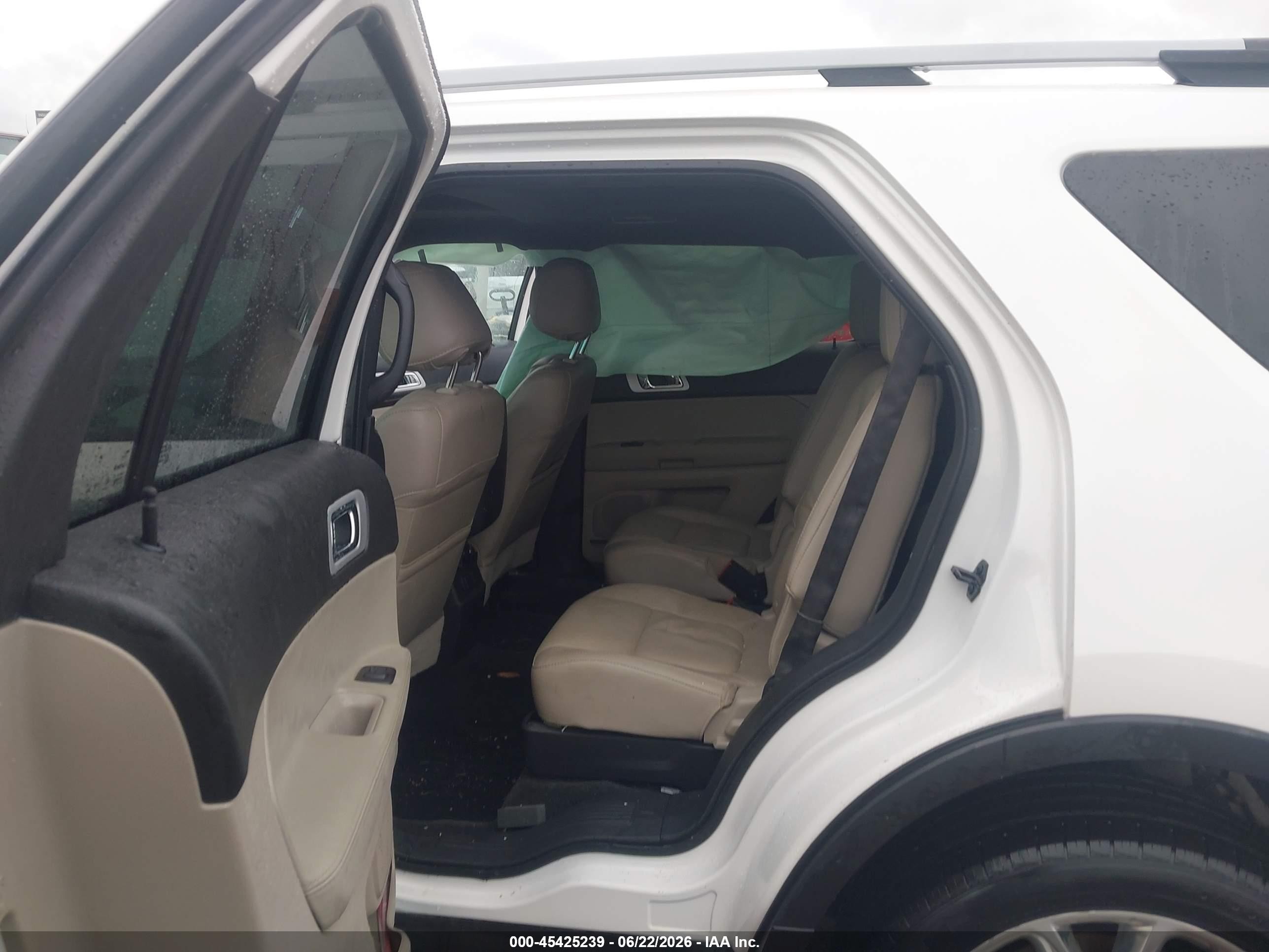 2015 Ford Explorer Limited White vin: 1FM5K7F86FGC57584