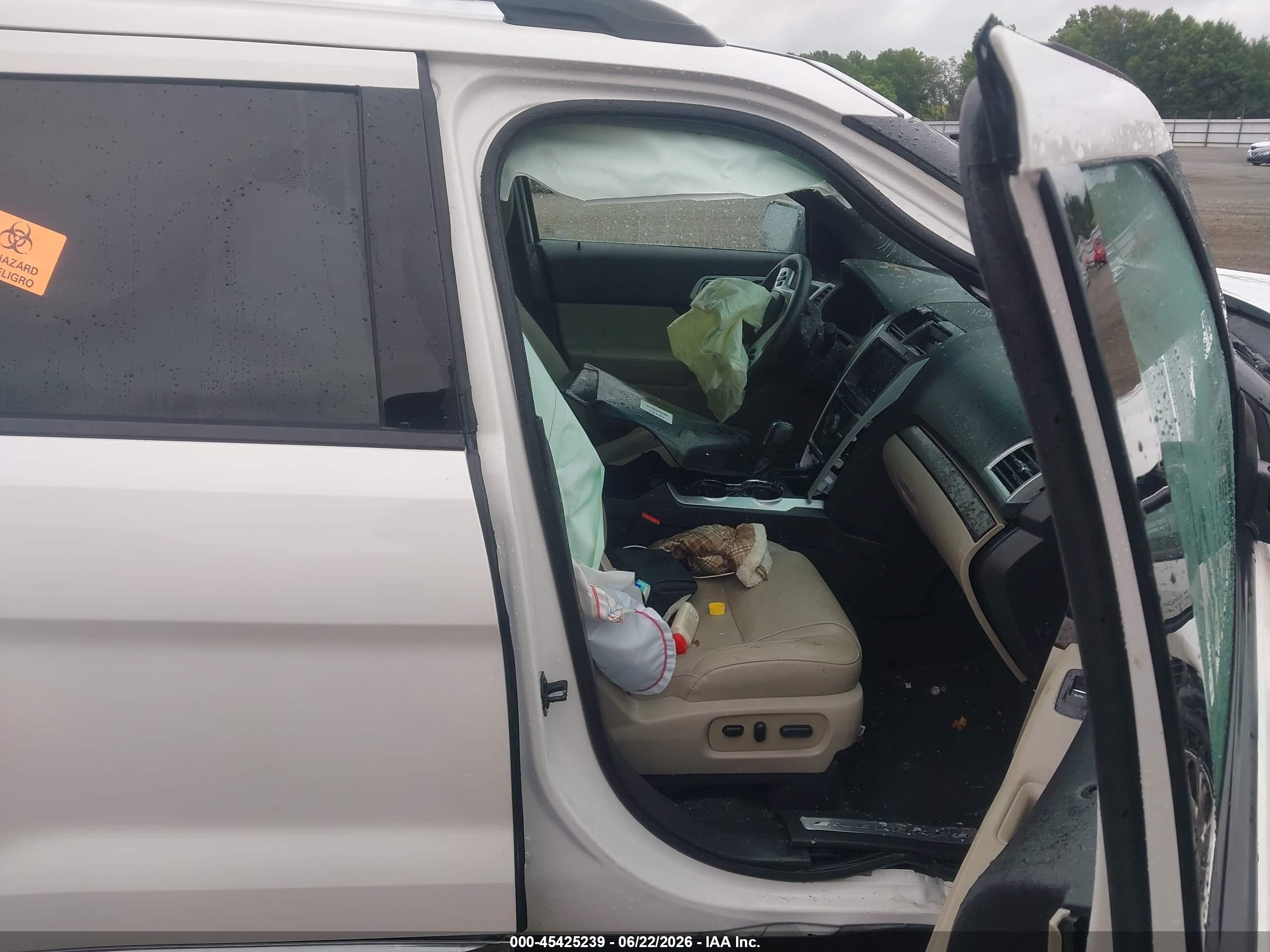 2015 Ford Explorer Limited White vin: 1FM5K7F86FGC57584
