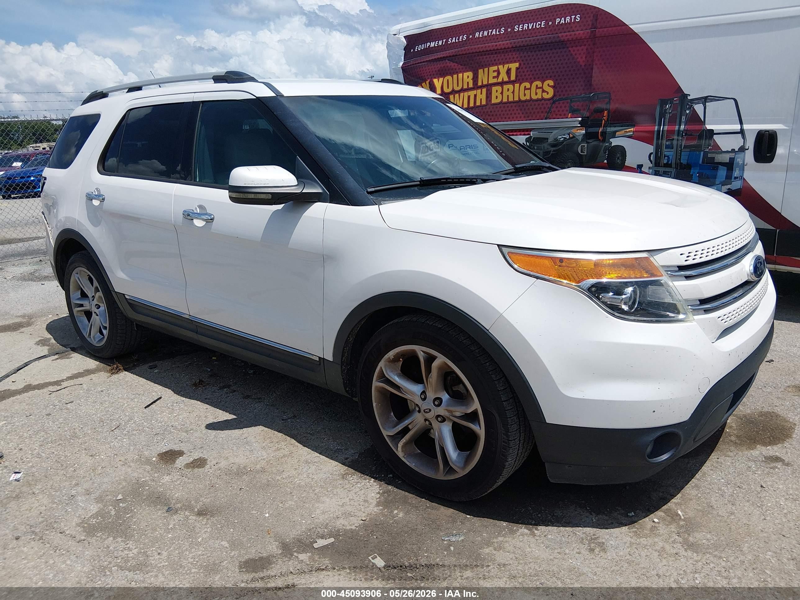 2013 Ford Explorer Limited White vin: 1FM5K7F87DGA24391