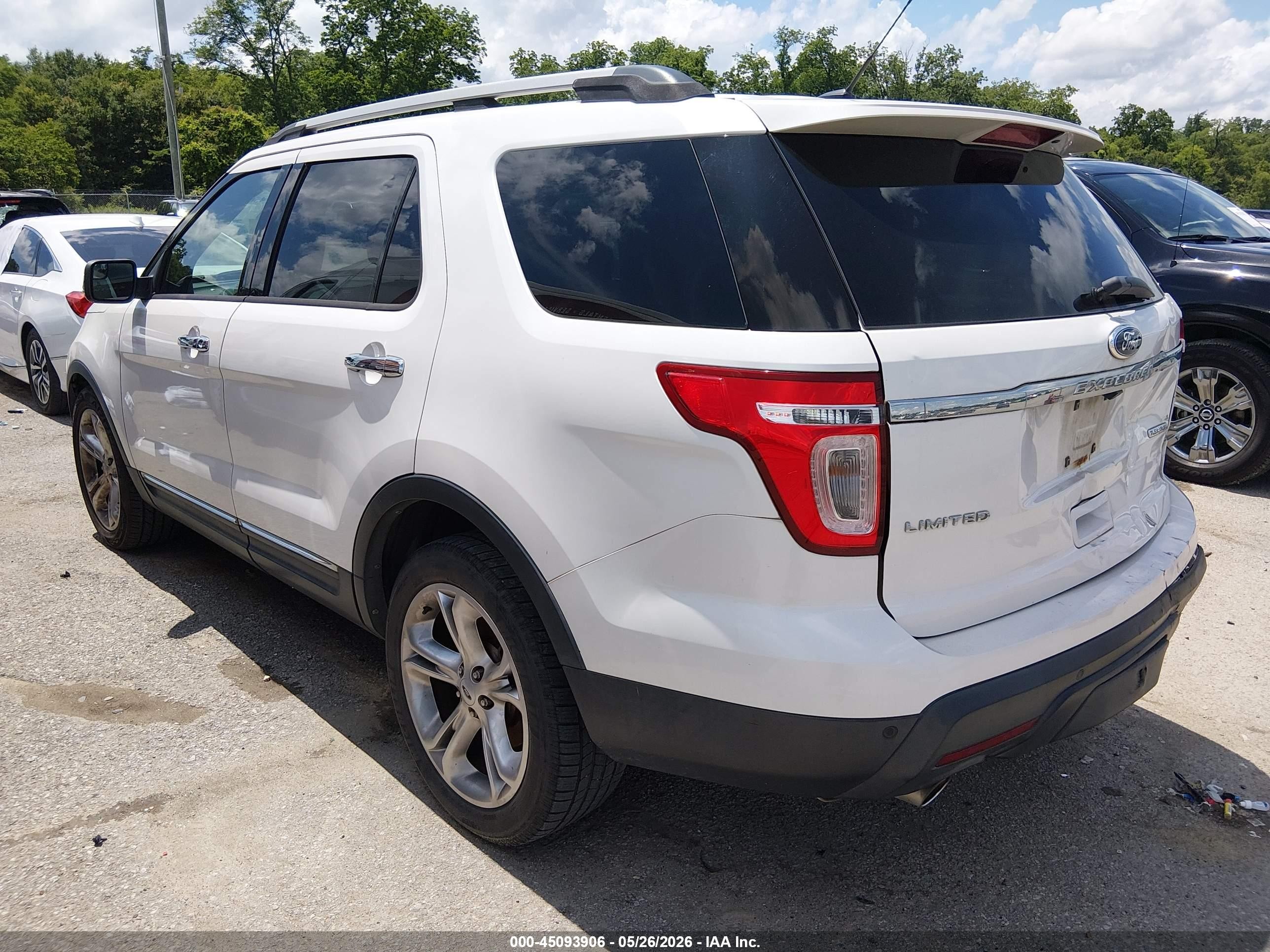2013 Ford Explorer Limited White vin: 1FM5K7F87DGA24391