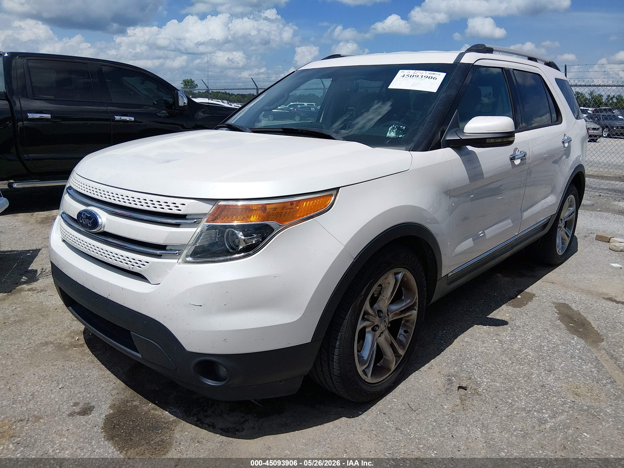 2013 Ford Explorer Limited White vin: 1FM5K7F87DGA24391