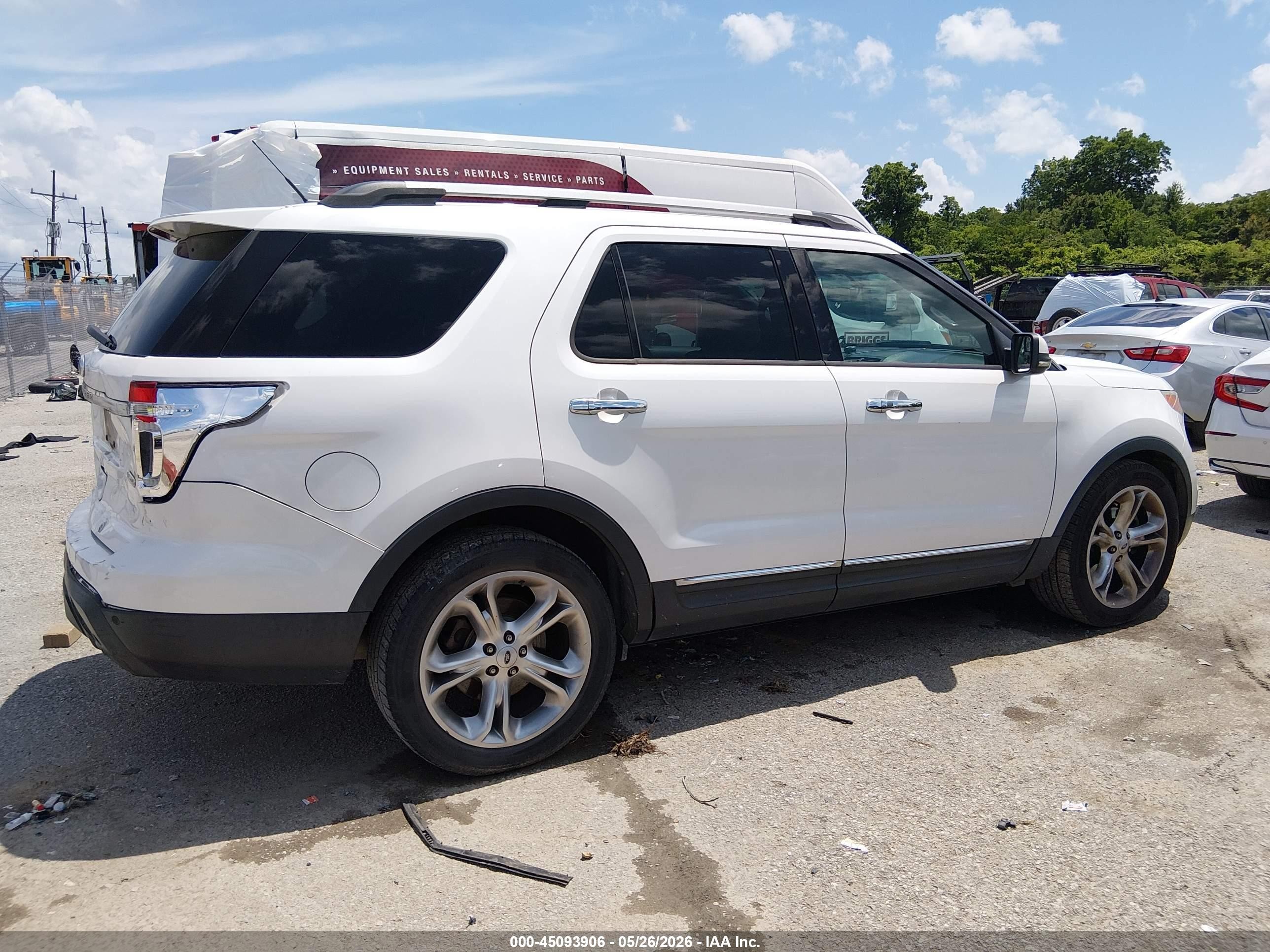 2013 Ford Explorer Limited White vin: 1FM5K7F87DGA24391