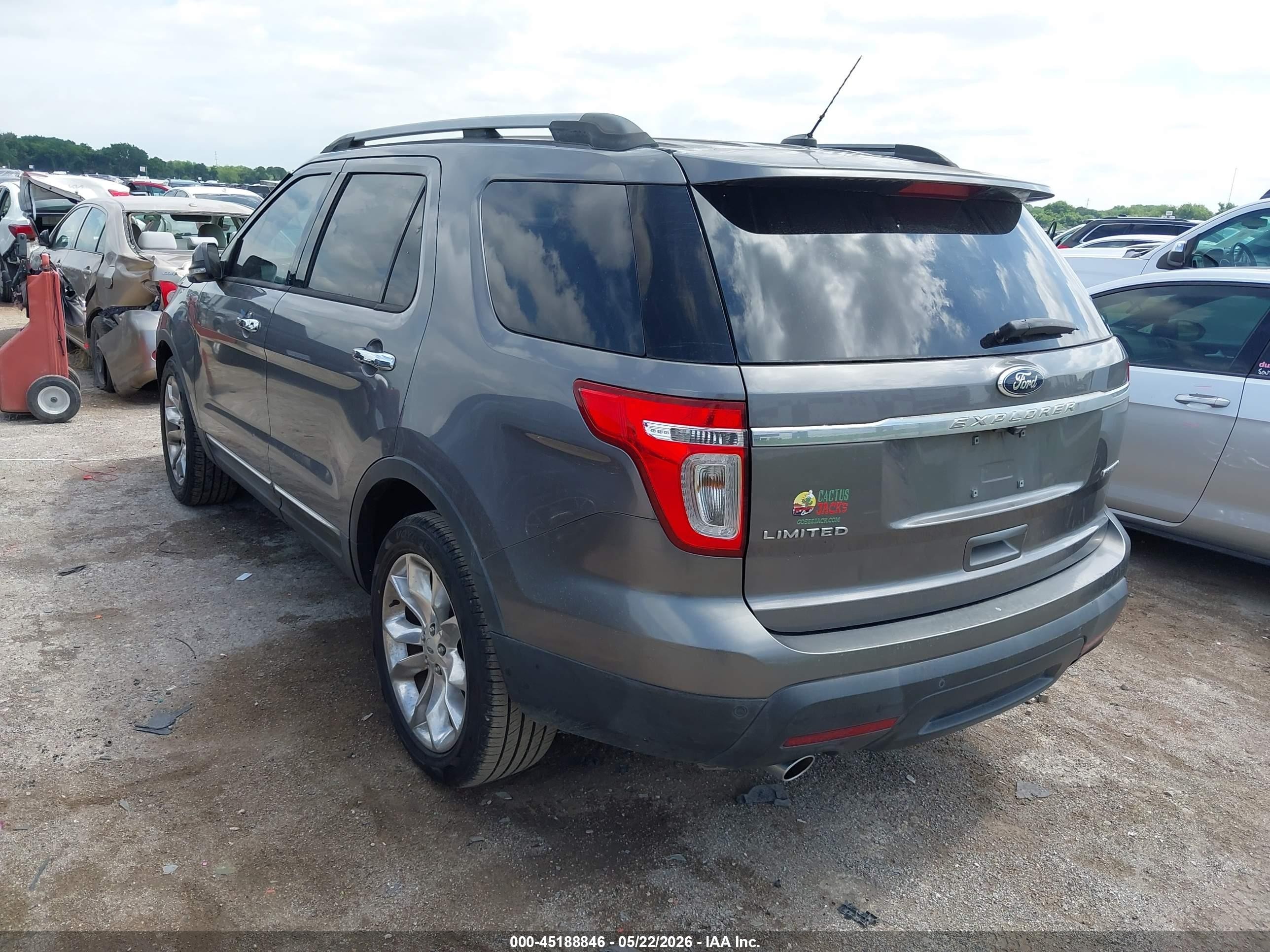 2013 Ford Explorer Limited Gray vin: 1FM5K7F87DGB38942