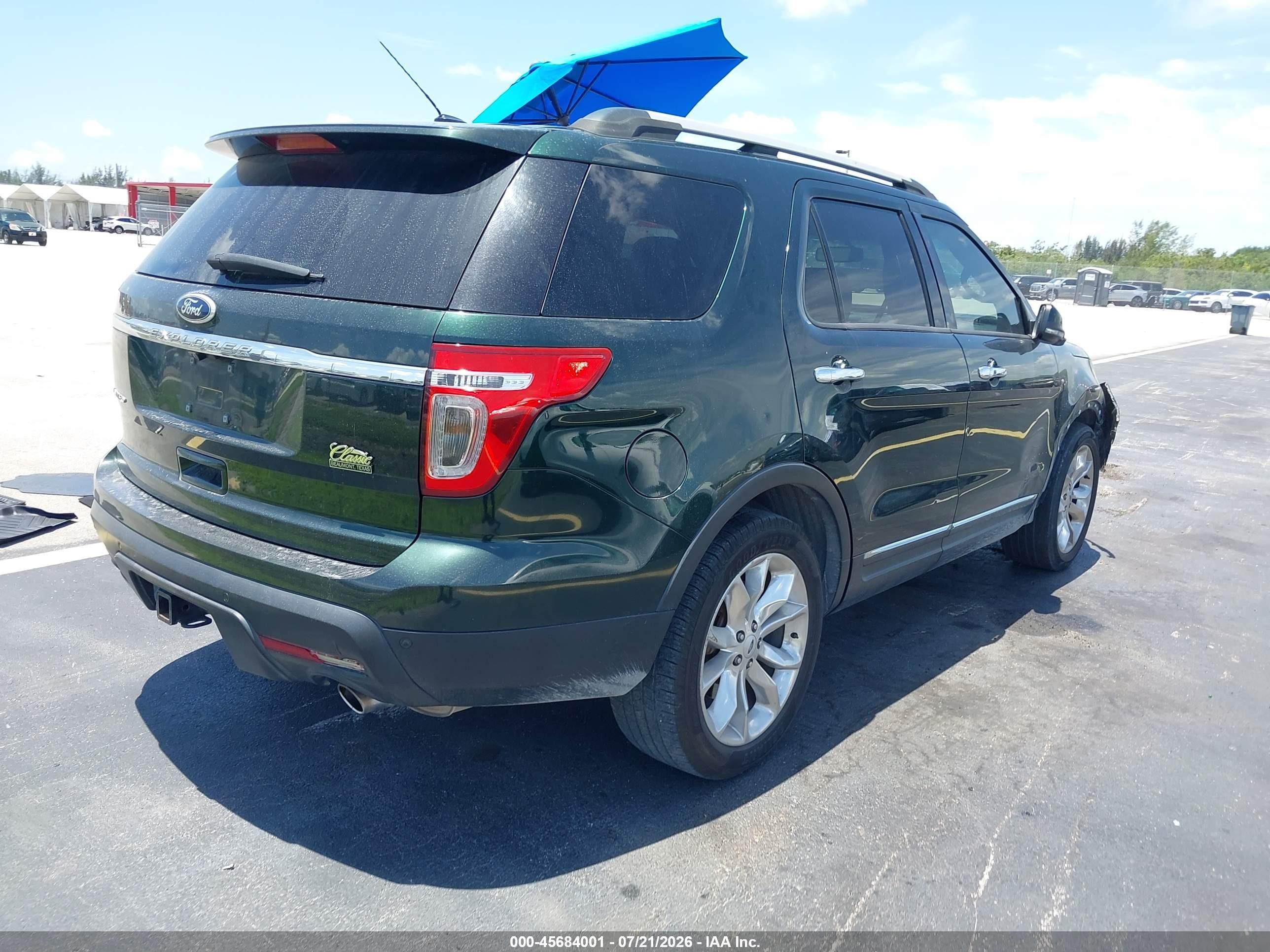 2013 Ford Explorer Limited Green vin: 1FM5K7F87DGB77112
